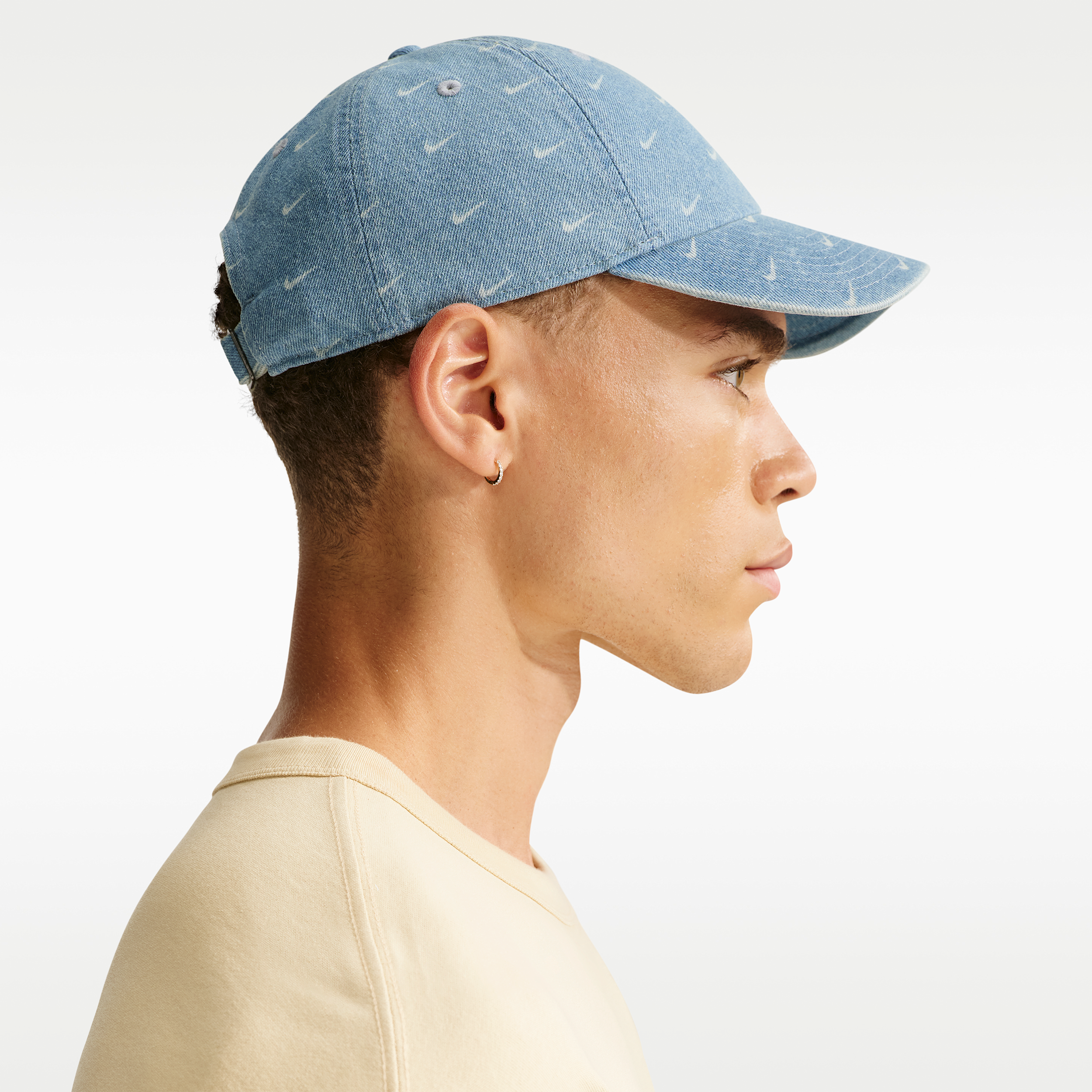 Thumbnail - Nike Club unstrukturierte Denim-Cap - Blau