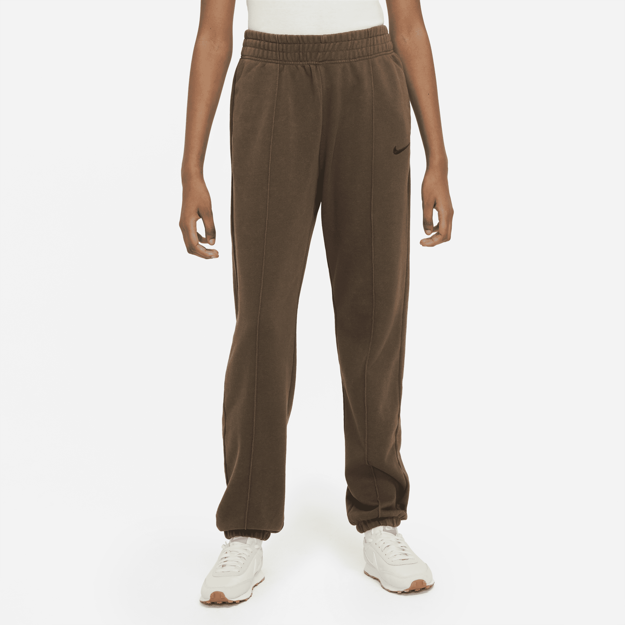 Nike Oversized Fleece Joggers In Brown Ombre, DD5630-004