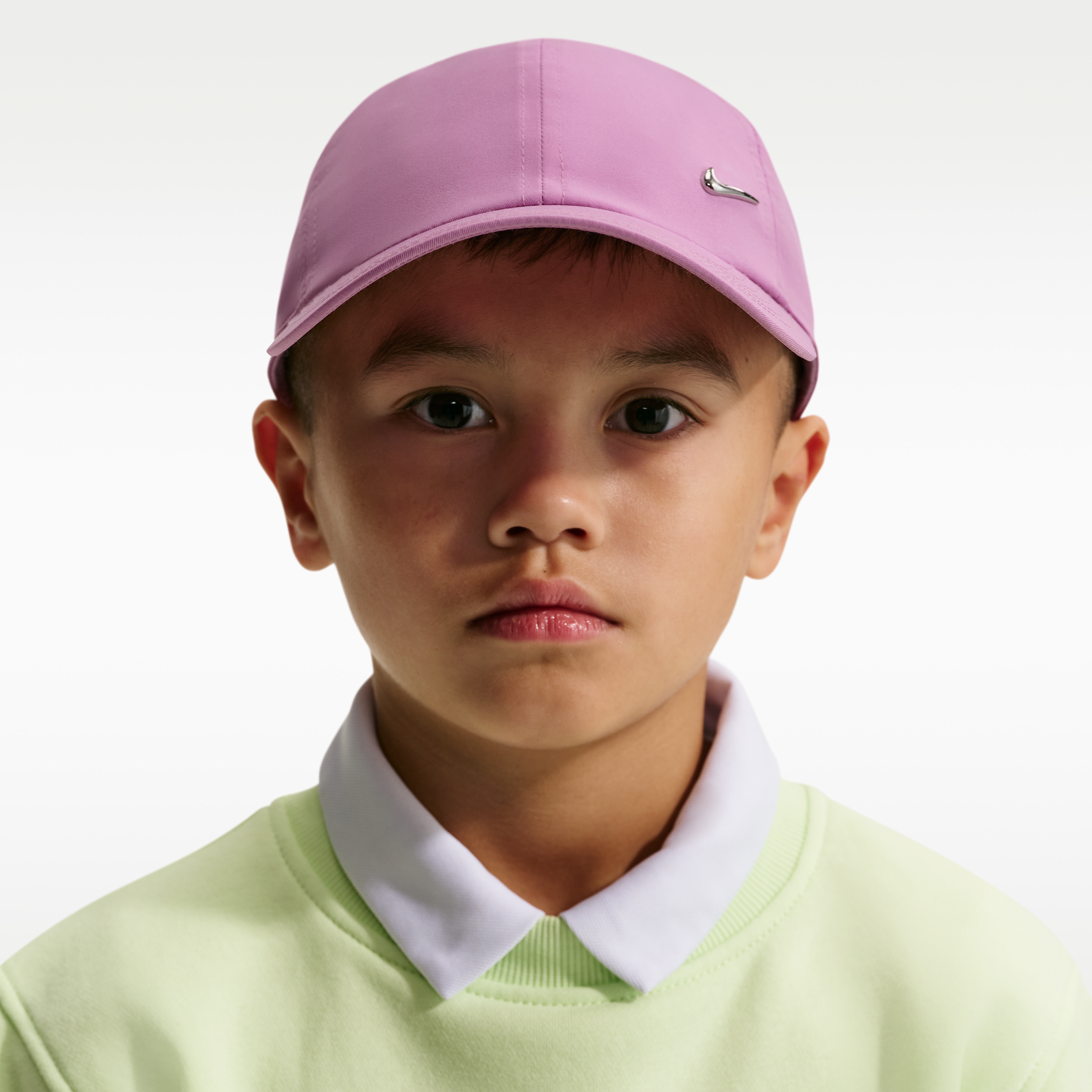 Thumbnail - Nike Dri-FIT Club unstrukturierte Metall-Swoosh-Cap für Kinder - Lila
