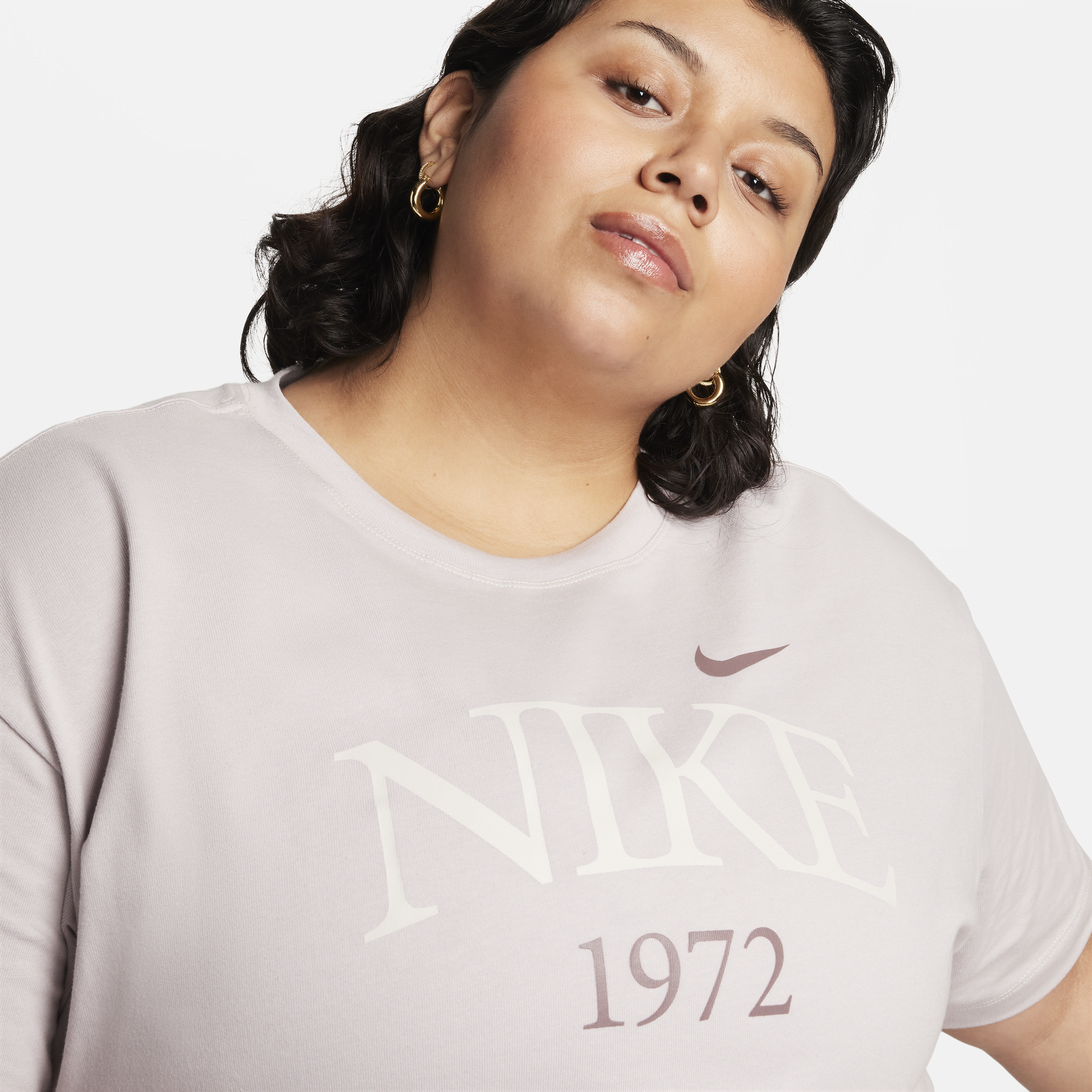 Nike Sportswear Classic T-shirt voor dames (Plus Size) Paars