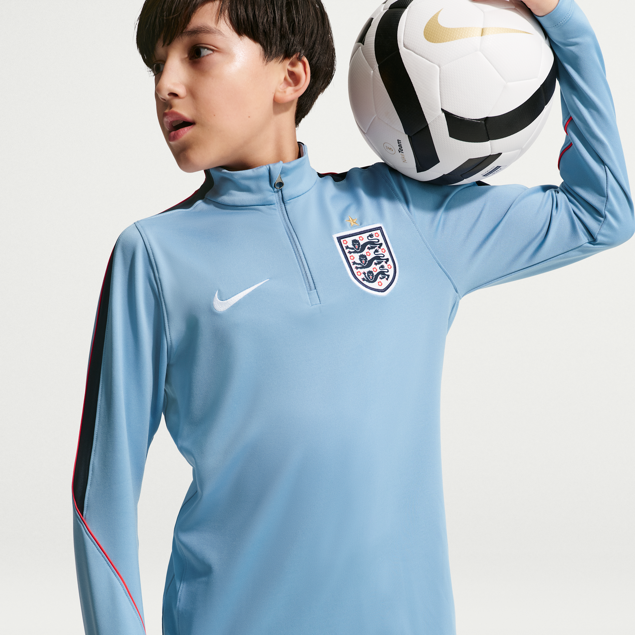 Thumbnail - England Strike Nike Dri-FIT Fußball-Drill-Oberteil für ältere Kinder - Blau