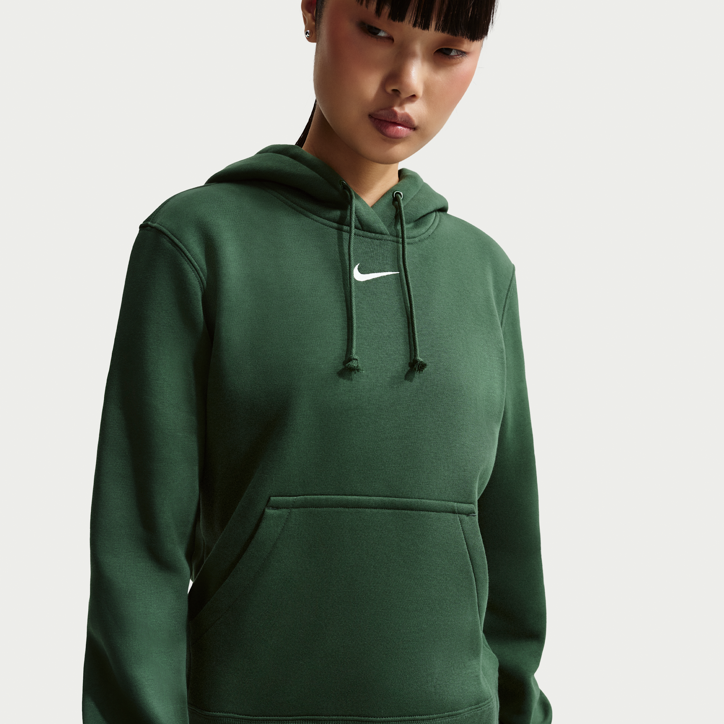 Felpa pullover con cappuccio Nike Phoenix Fleece – Donna - Verde