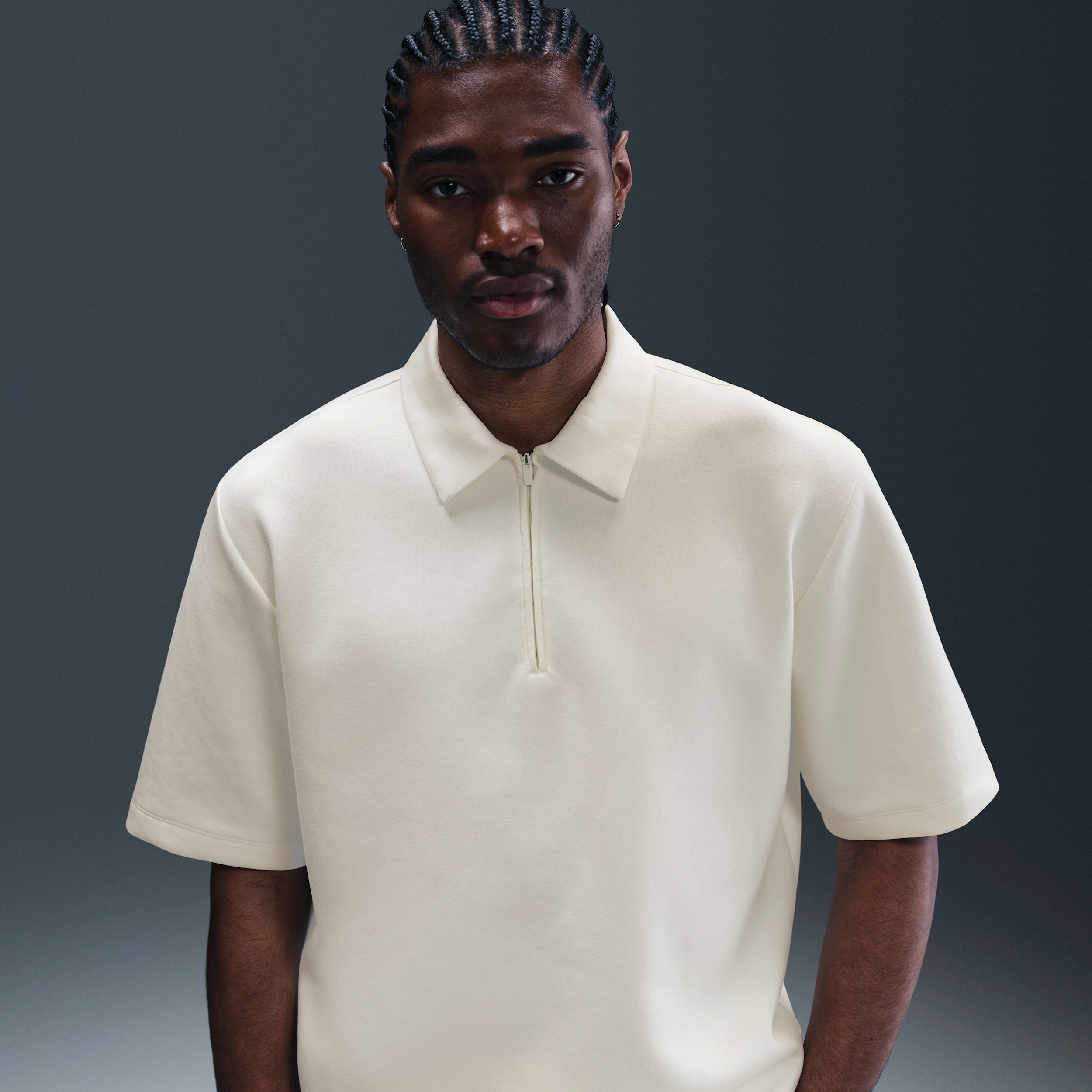 Nike 24.7 ImpossiblySoft Men's Dri-FIT 1/4-Zip Polo - White