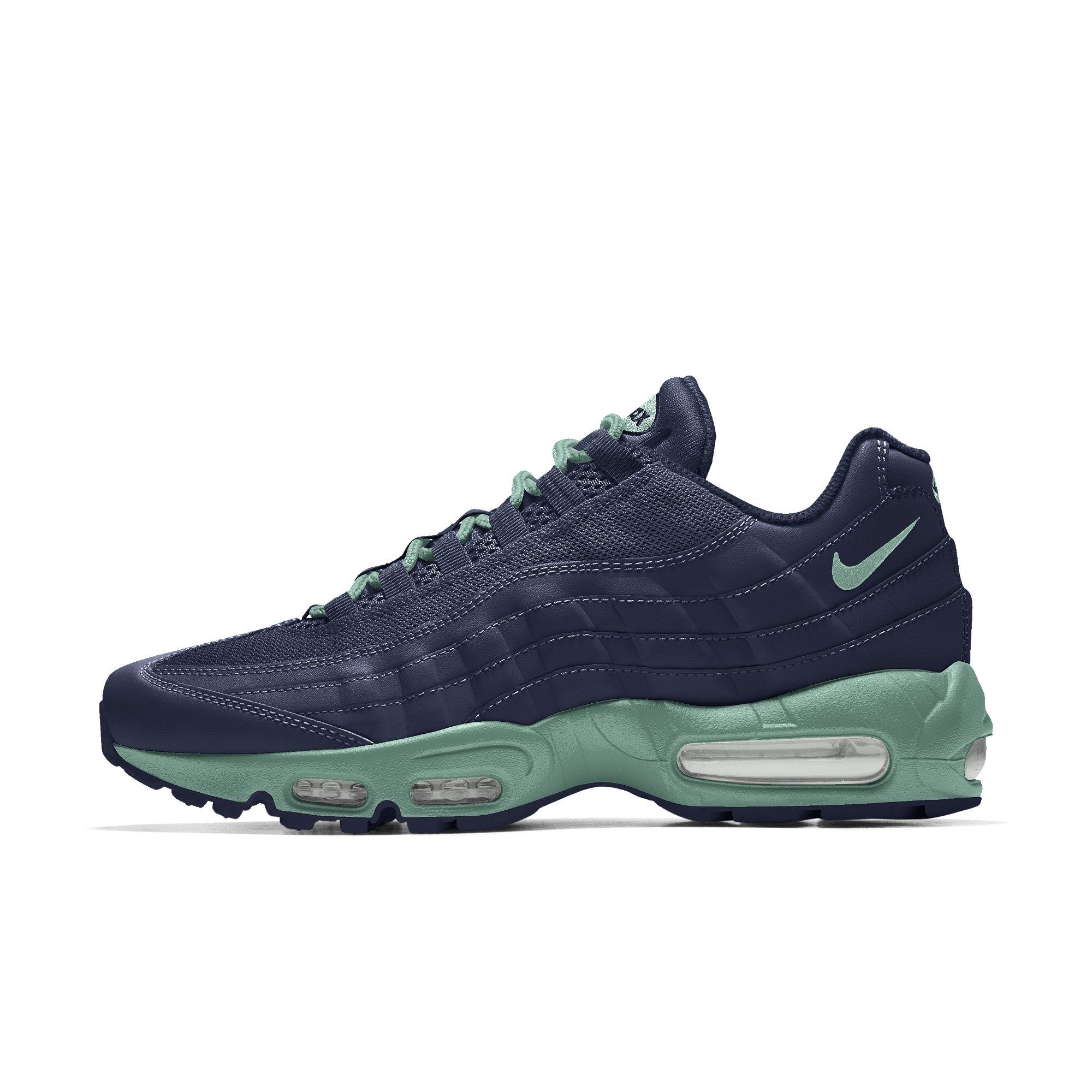 Męskie personalizowane buty Nike Air Max 95 By You - Niebieski
