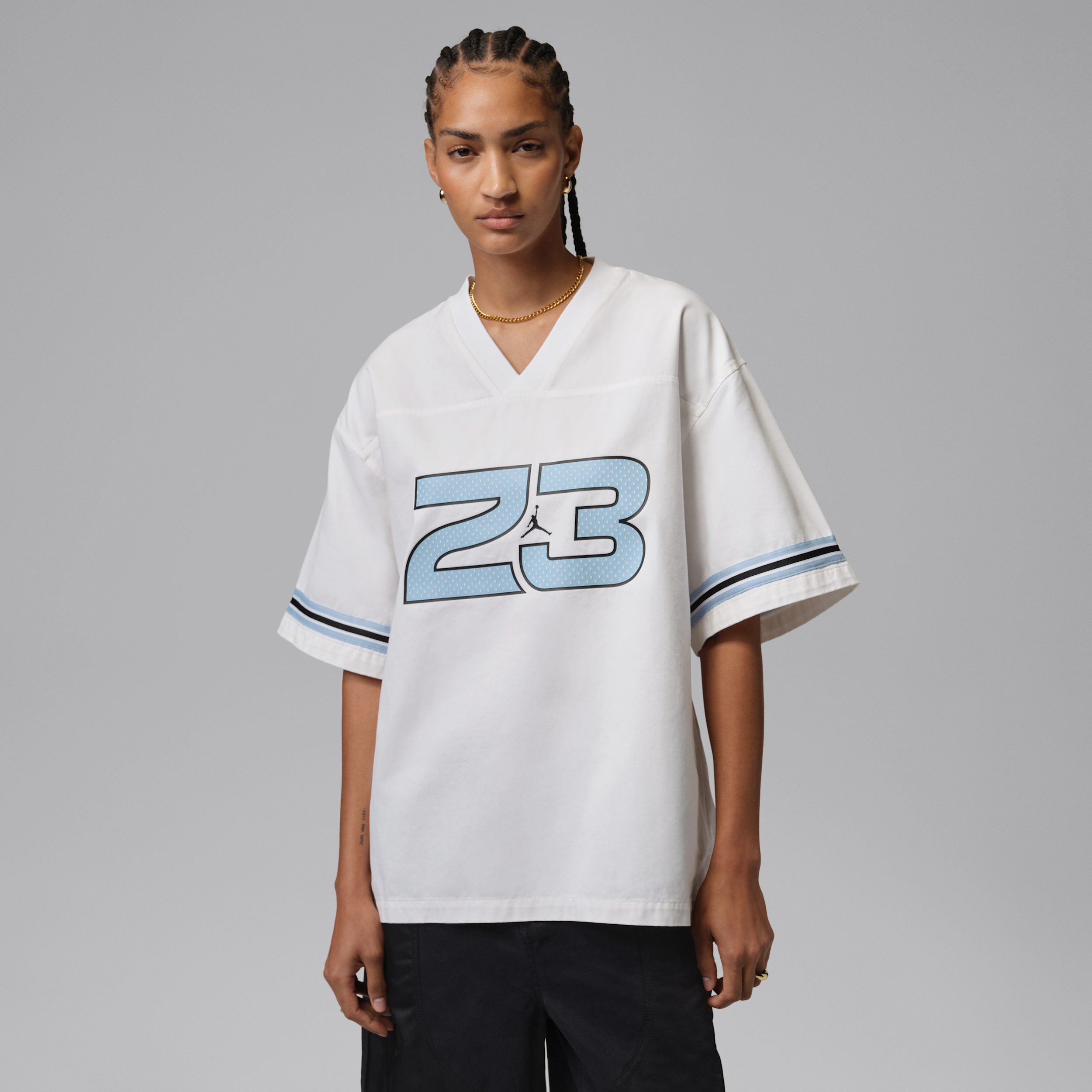 Thumbnail - Jordan Flight Top aus gewebtem Jersey (Damen) - Weiß