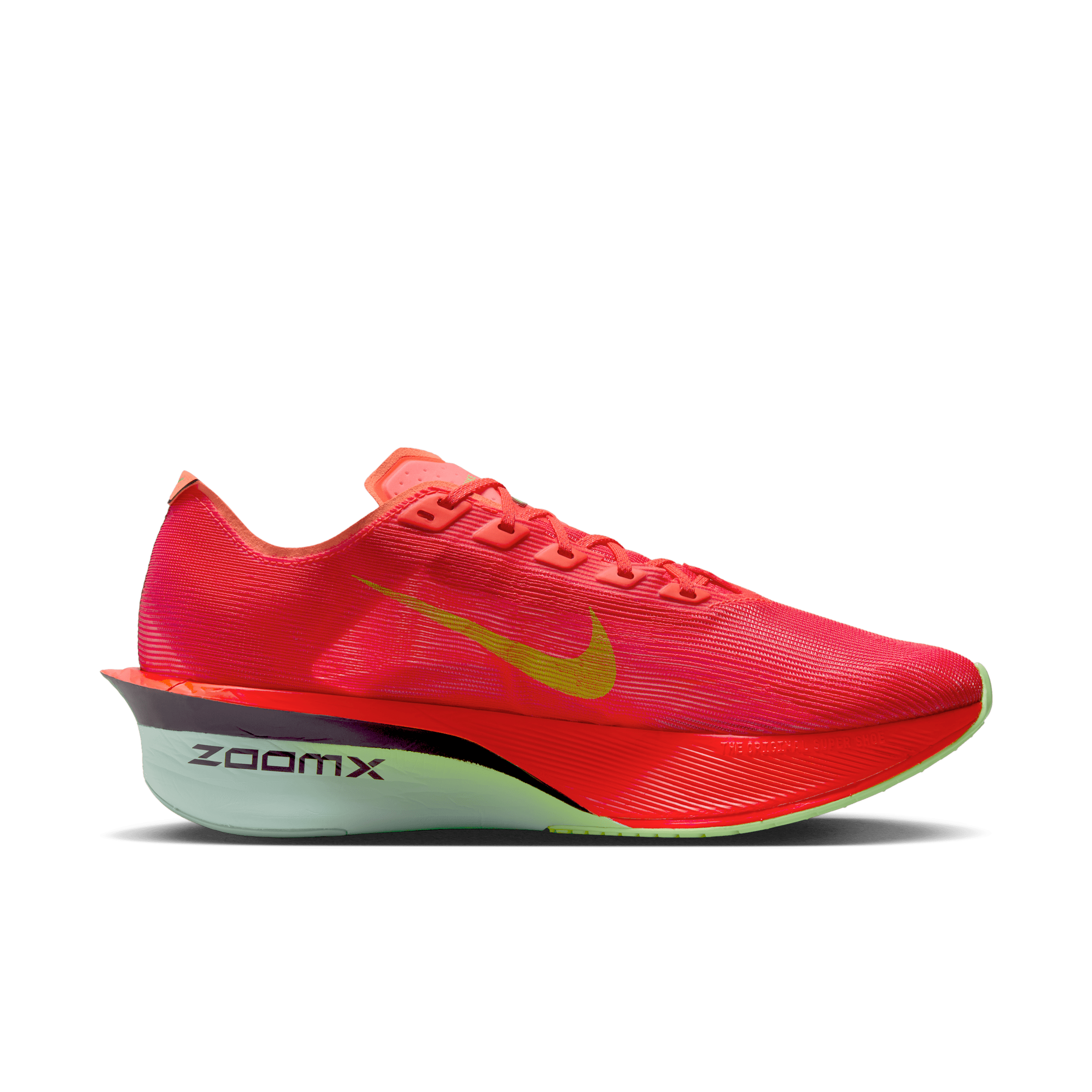 Nike ZoomX Vaporfly Next% 4 Bright Crimson Mint Foam Cave Purple Lime Blast - HF6414-600