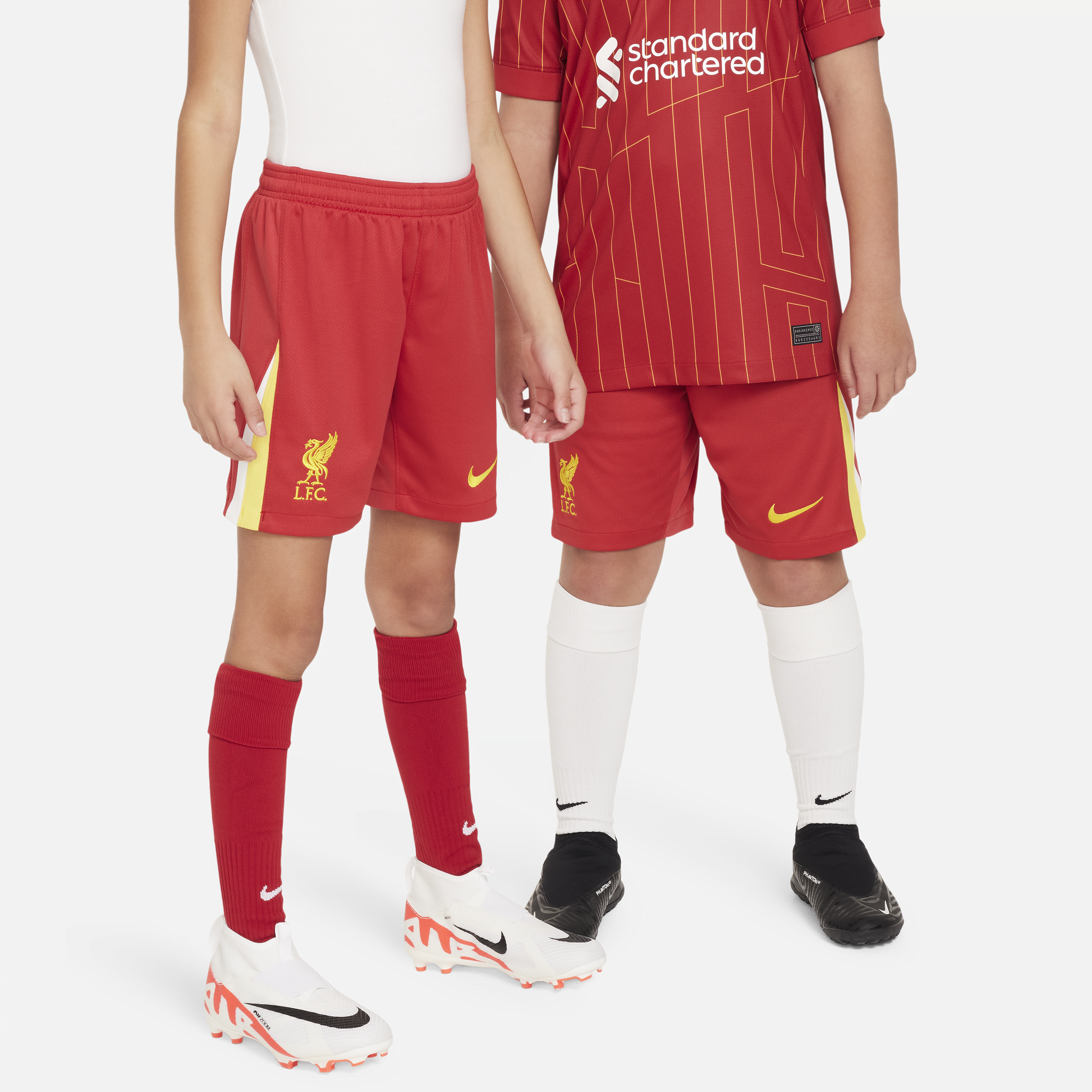 Nike Liverpool FC 2024 25 Stadium Thuis replica voetbalshorts met Dri-FIT voor kids Rood