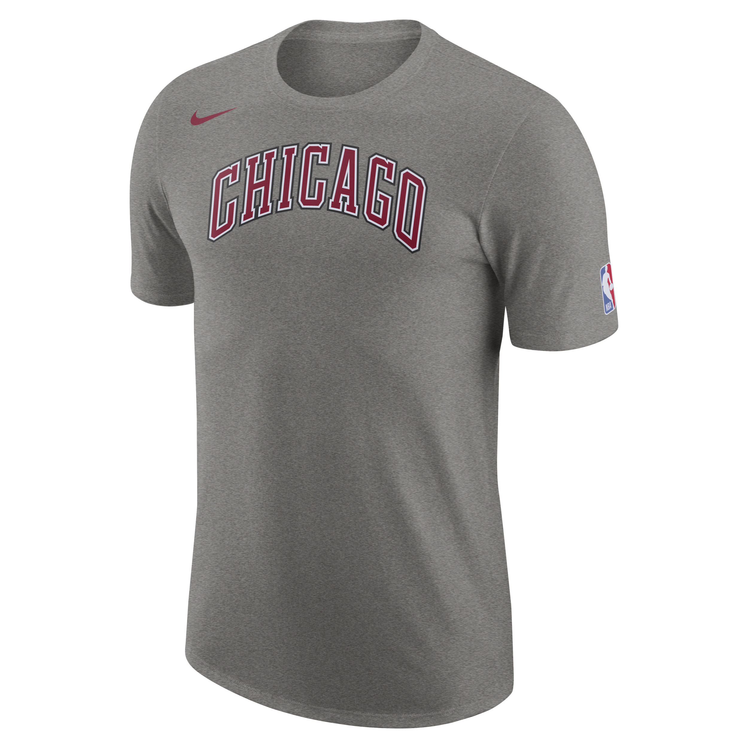 Męski T-shirt z logo Nike NBA Chicago Bulls City Edition - Szary