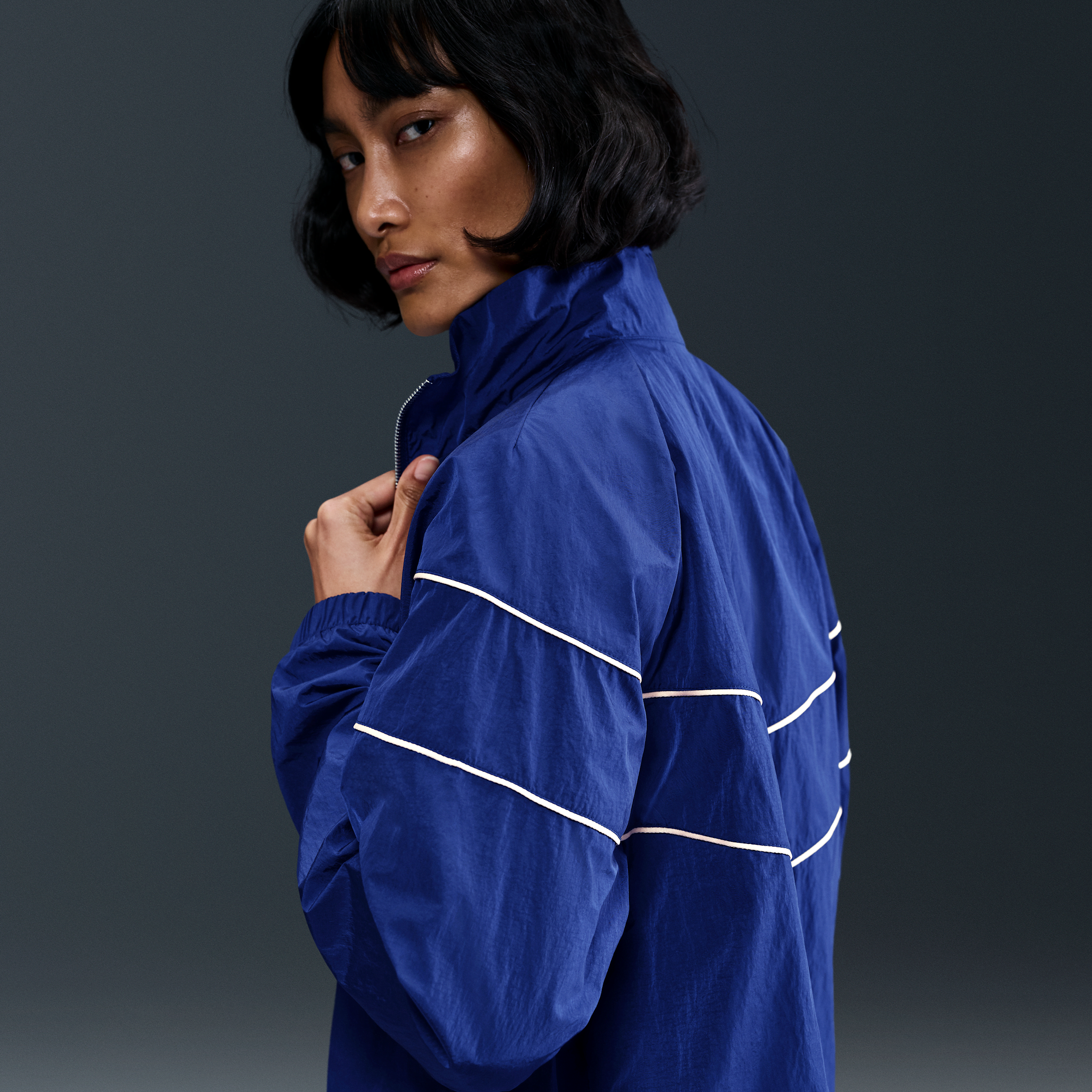 Thumbnail - FFF Windrunner Nike Web-Fußballjacke mit UV-Schutz (Damen) - Blau