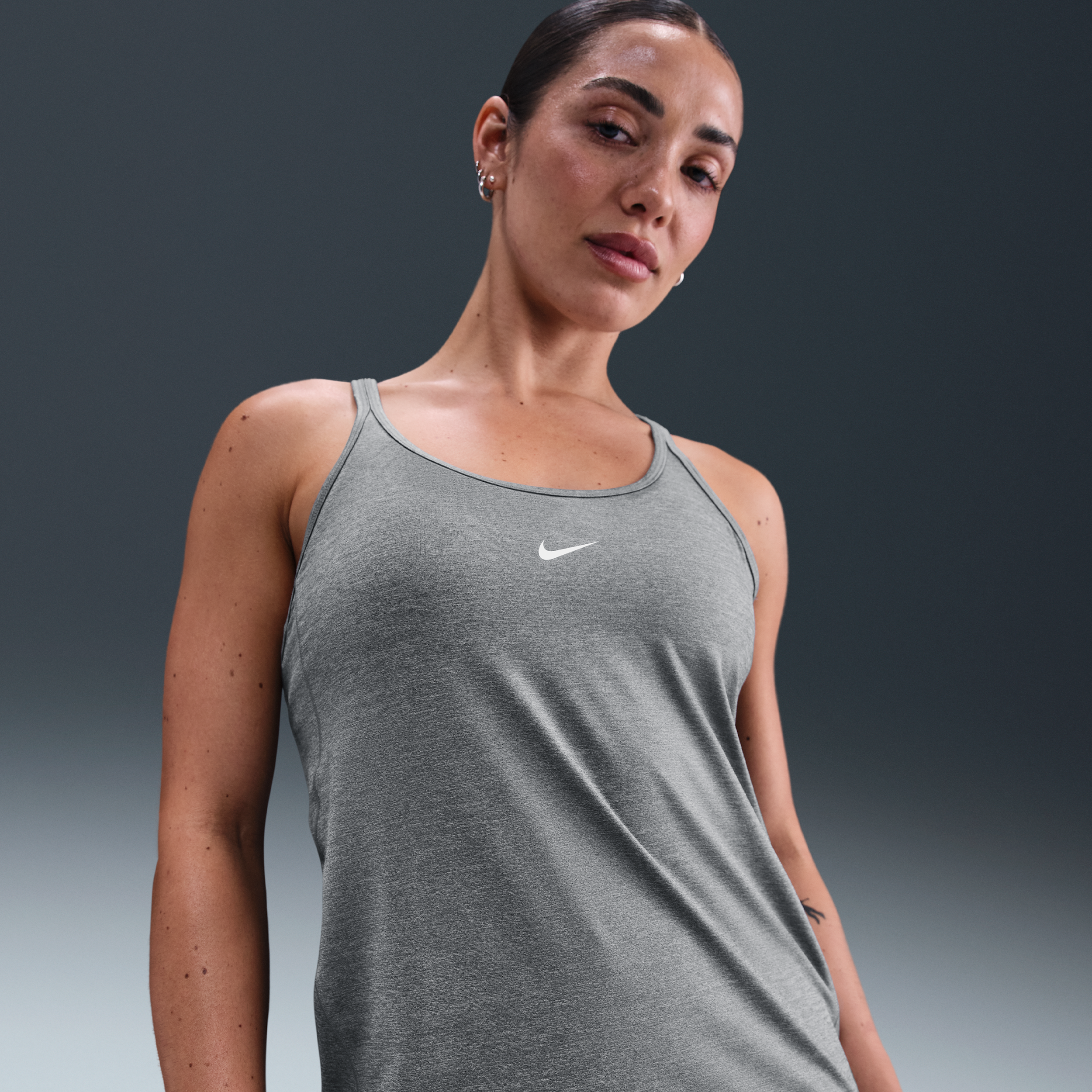 Thumbnail - Nike One Classic Dri-FIT Tanktop mit Trägern für Damen - Grau