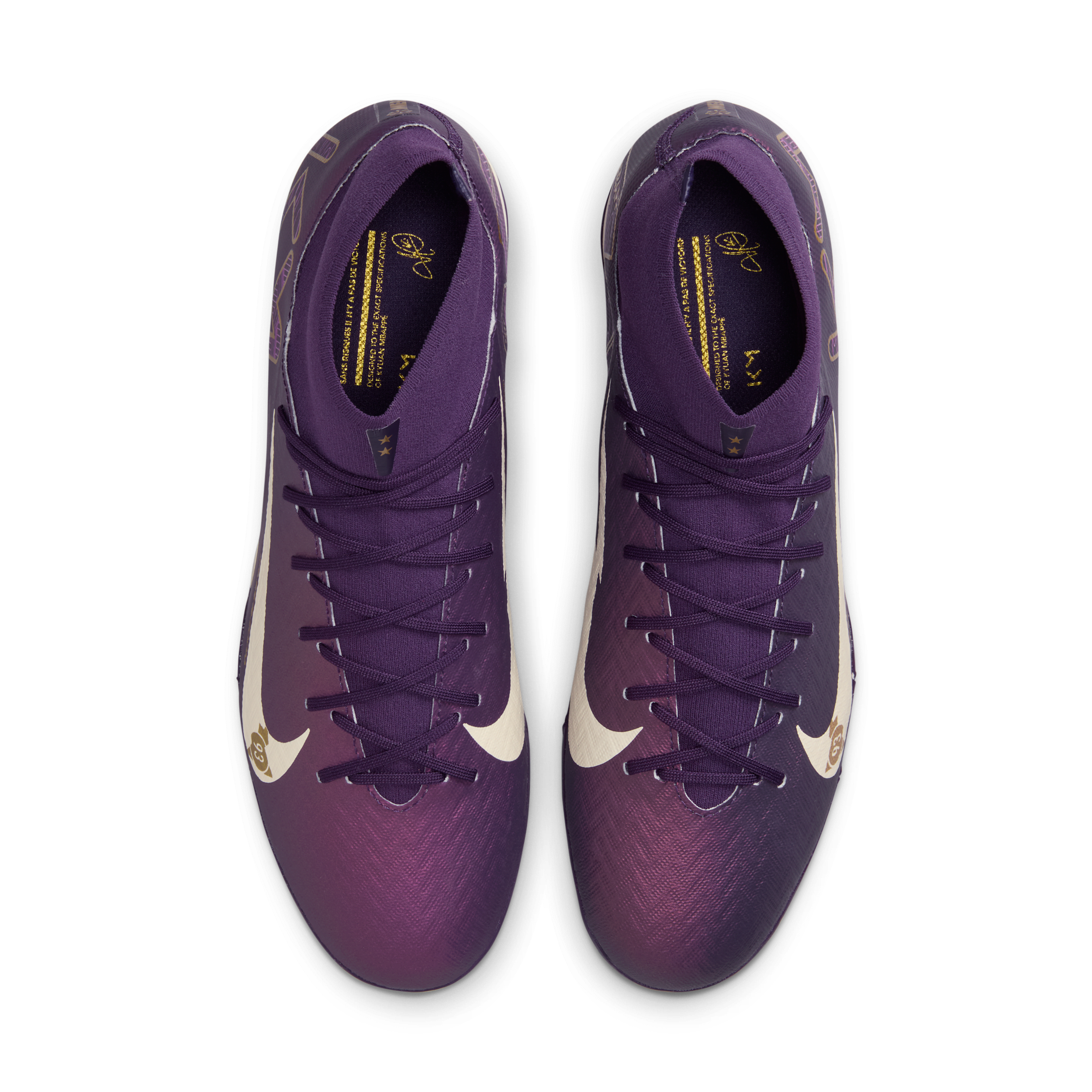 Chaussure de foot montante Nike Mercurial Superfly 10 Academy « Kylian Mbappé » pour surface synthétique - Pourpre