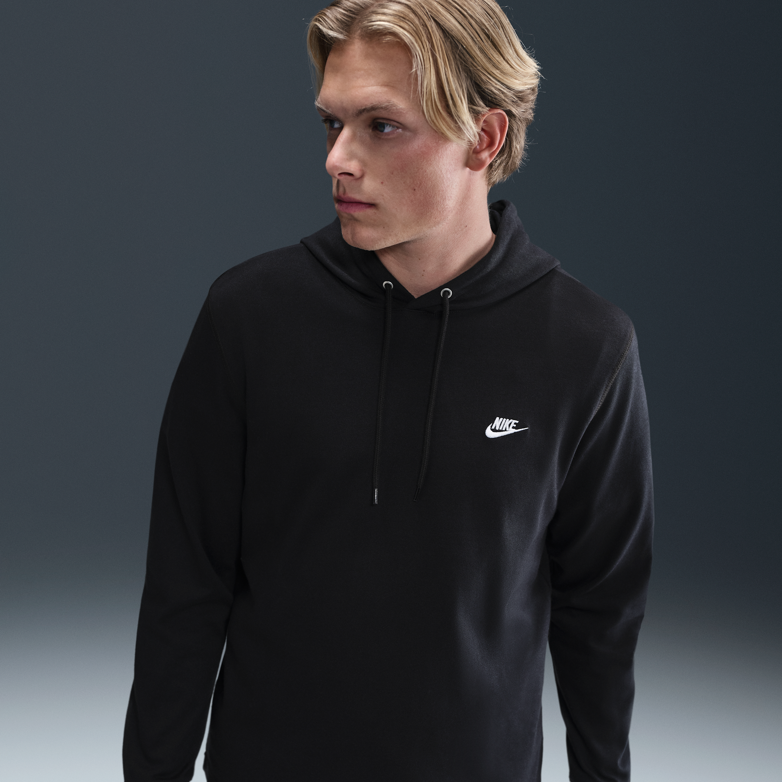 Thumbnail - Nike Club Strick-Hoodie (Herren) - Schwarz