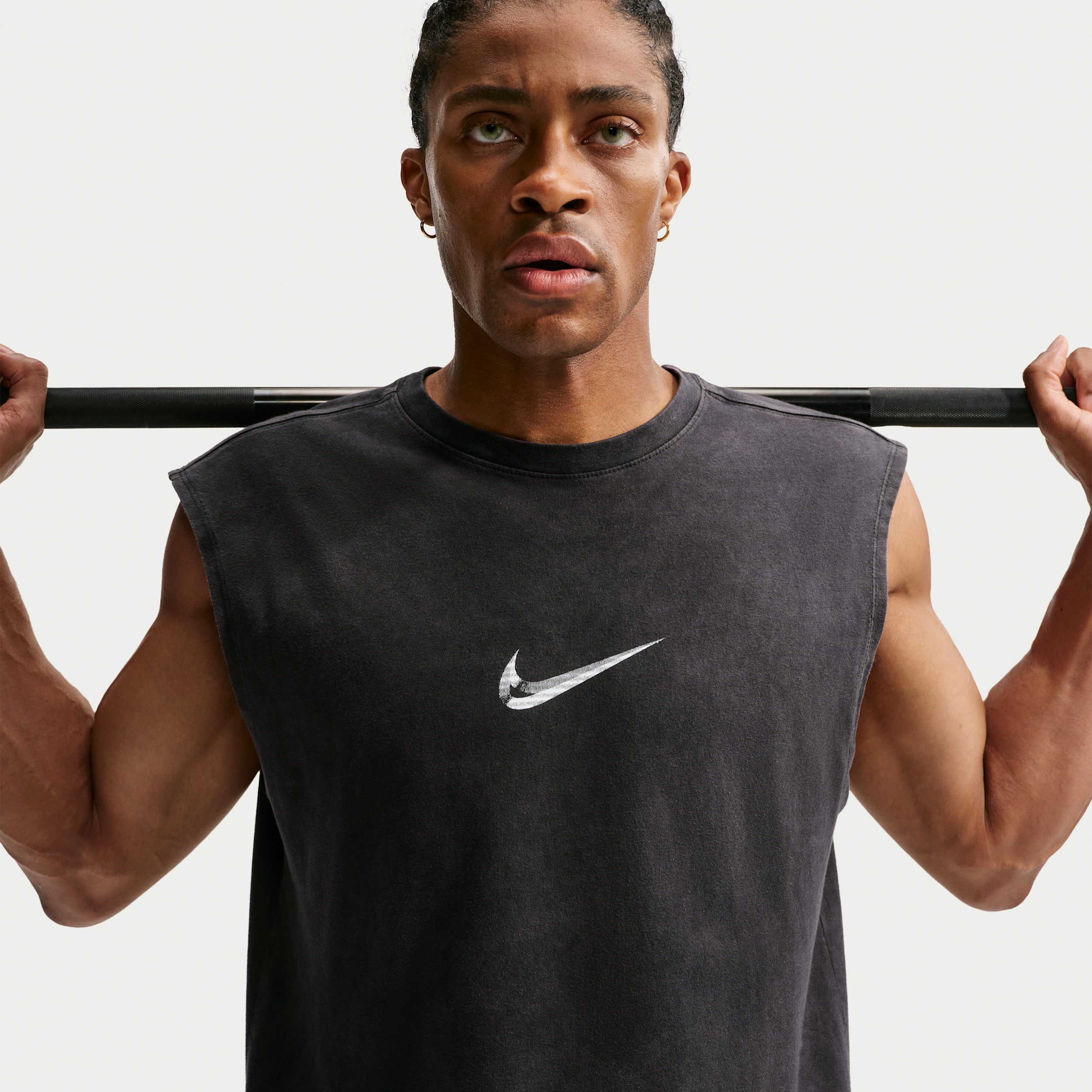 Nike-T-shirt uden ærmer til mænd - sort