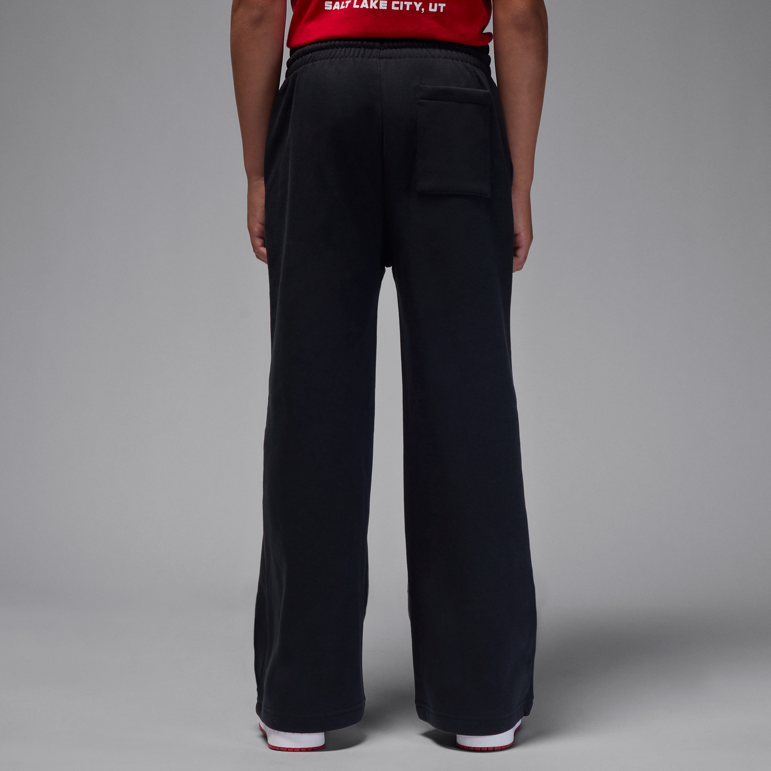 Thumbnail - Jordan Brooklyn Essentials offene Fleece-Hose (ältere Kinder) - Schwarz