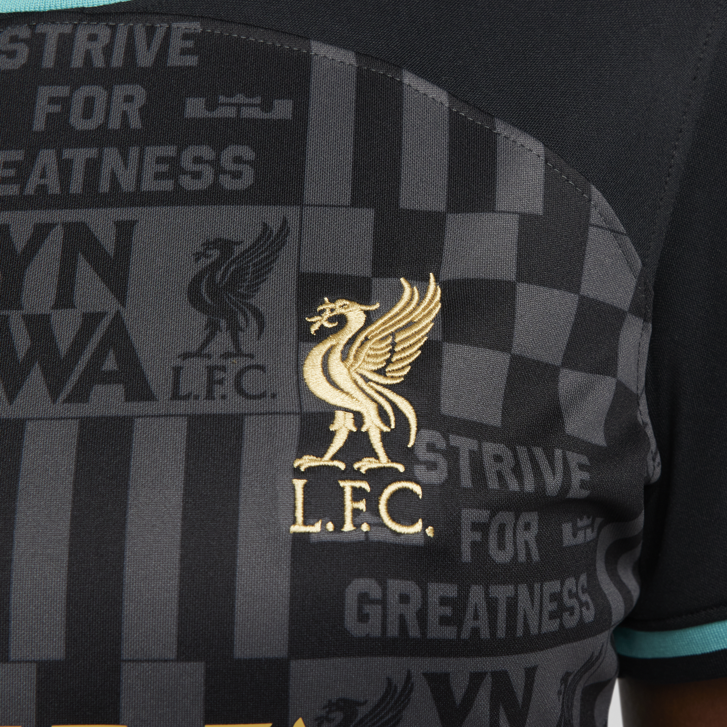 Nike LeBron x Liverpool FC Stadium Dri-FIT replicavoetbalshirt voor dames Zwart