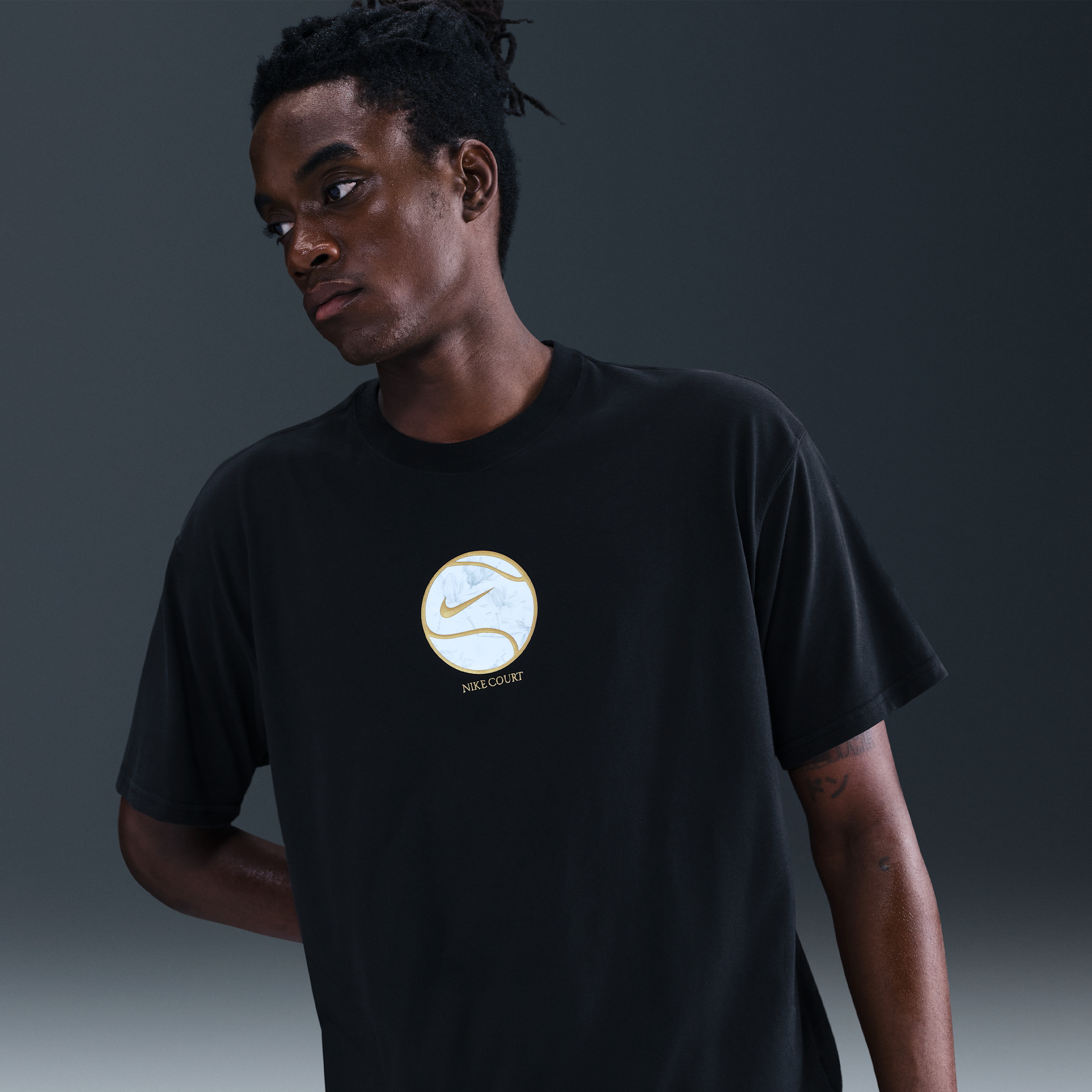 Thumbnail - NikeCourt Dri-FIT Max90-T-Shirt (Herren) - Schwarz