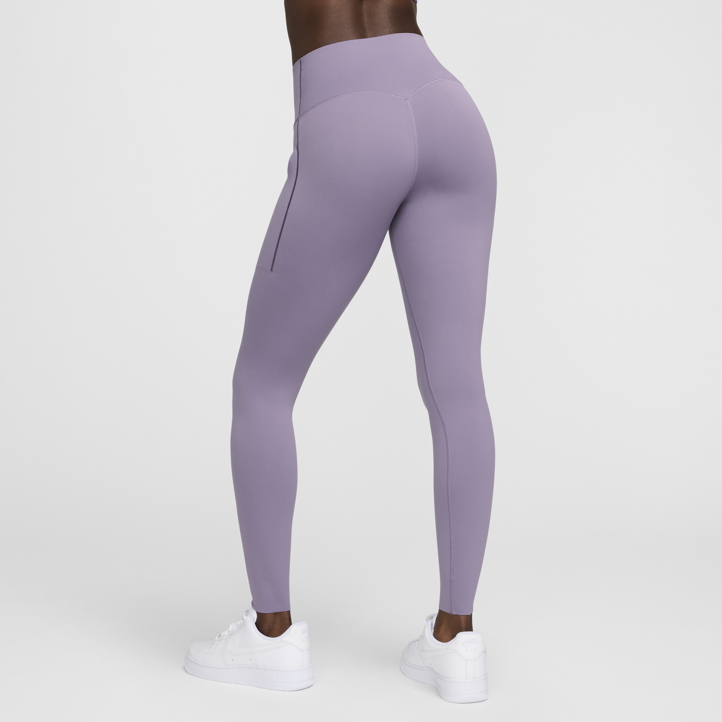Nike Universa Lange legging met hoge taille zakken en medium ondersteuning voor dames Paars
