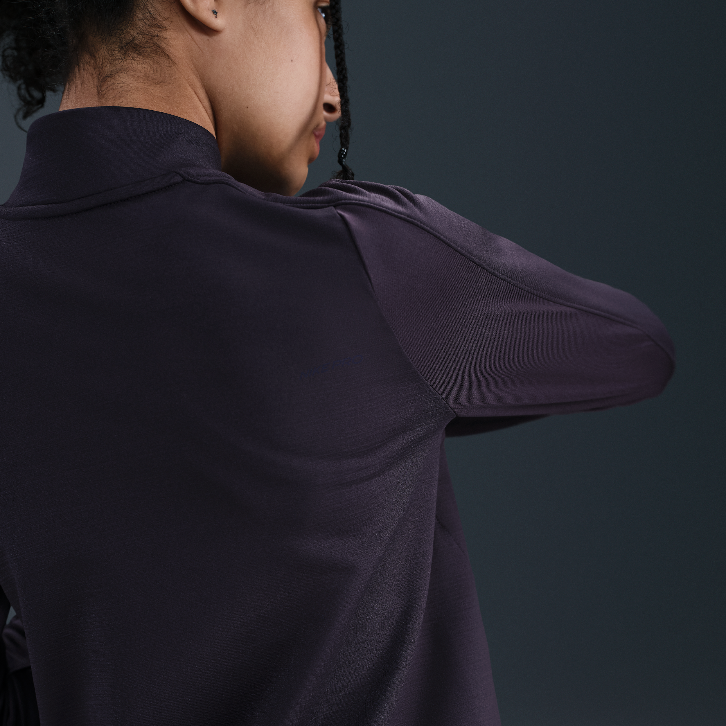 Thumbnail - Nike Pro Therma-FIT-Longsleeve mit Halbreißverschluss (ältere Kinder, Mädchen) - Lila