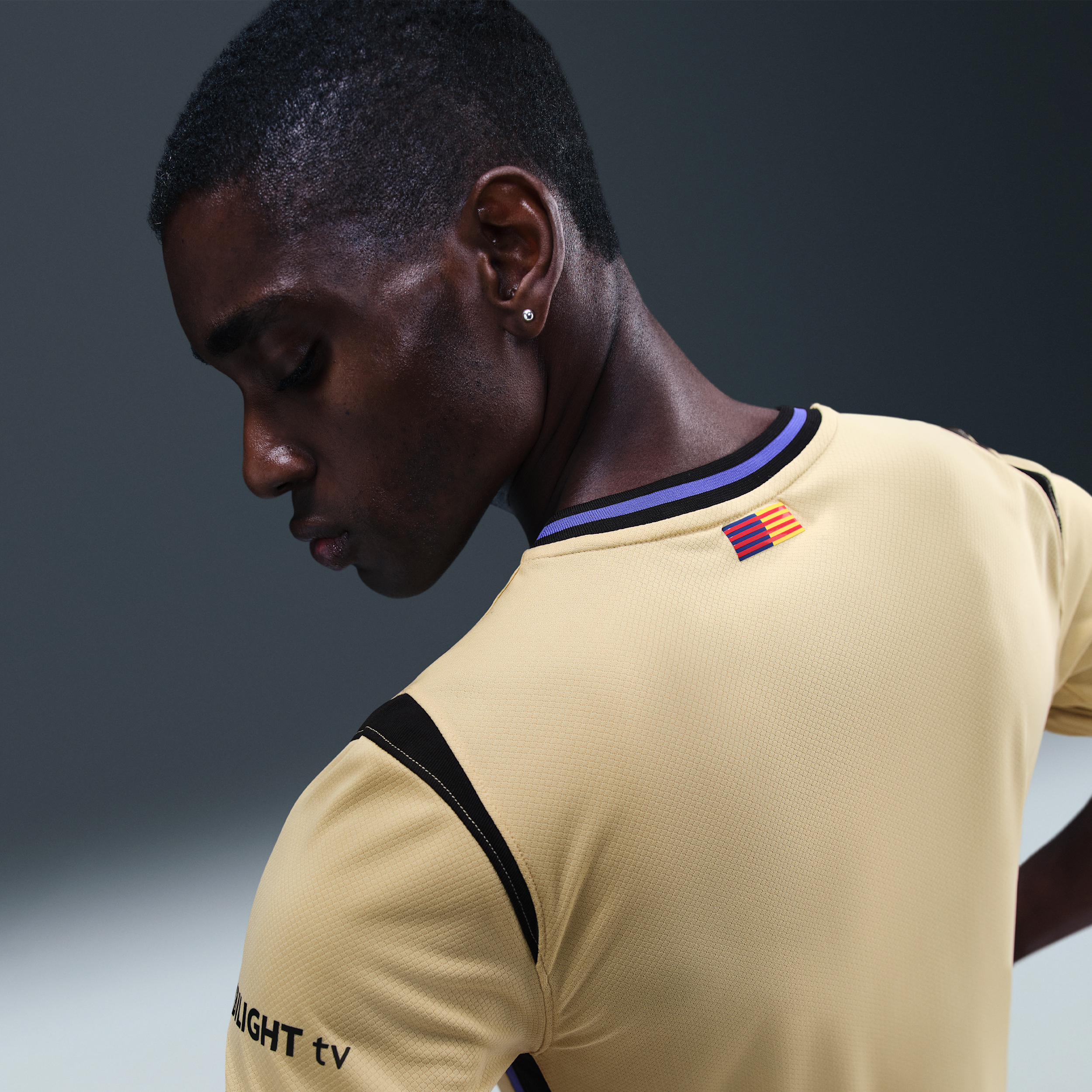 Nike FC Barcelona 2025 26 Stadium Uit Kobe replicavoetbalshirt met Dri-FIT voor heren Bruin