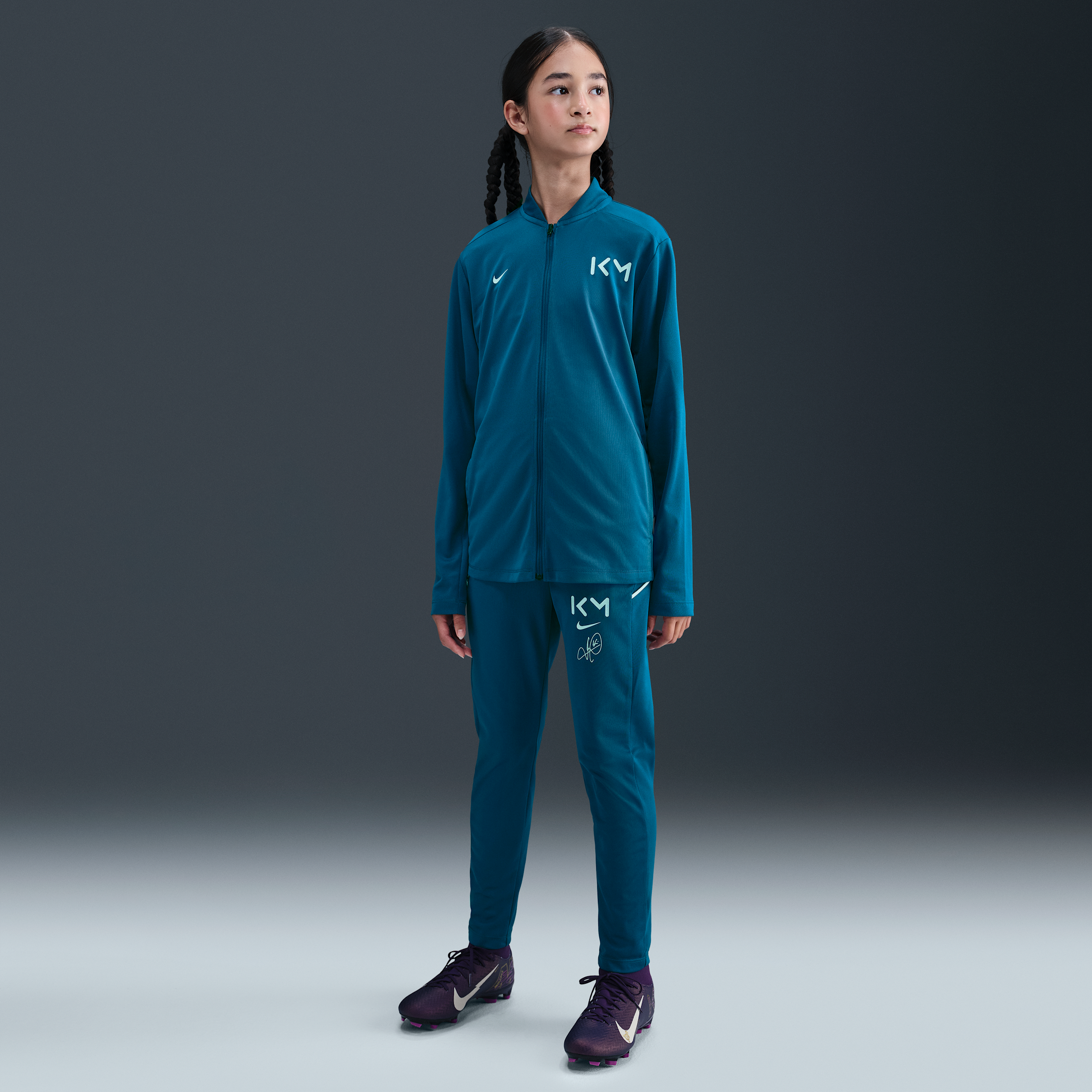 Kylian Mbappé Academy Older Kids Nike Dri-FIT Football Tracksuit - Blue - Polyester