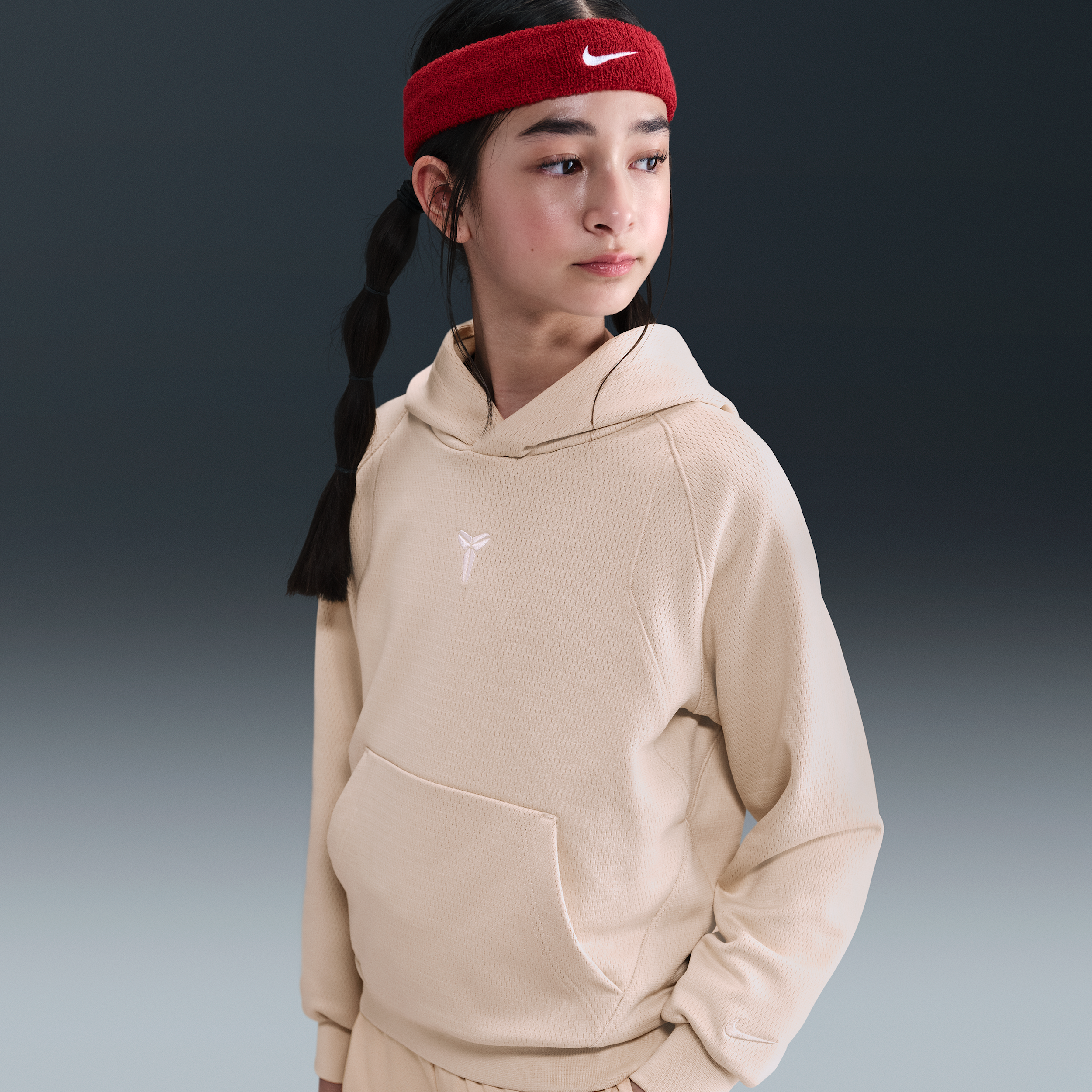 Nike Kobe Older Kids Therma-FIT Pullover Hoodie - Brown - Polyester