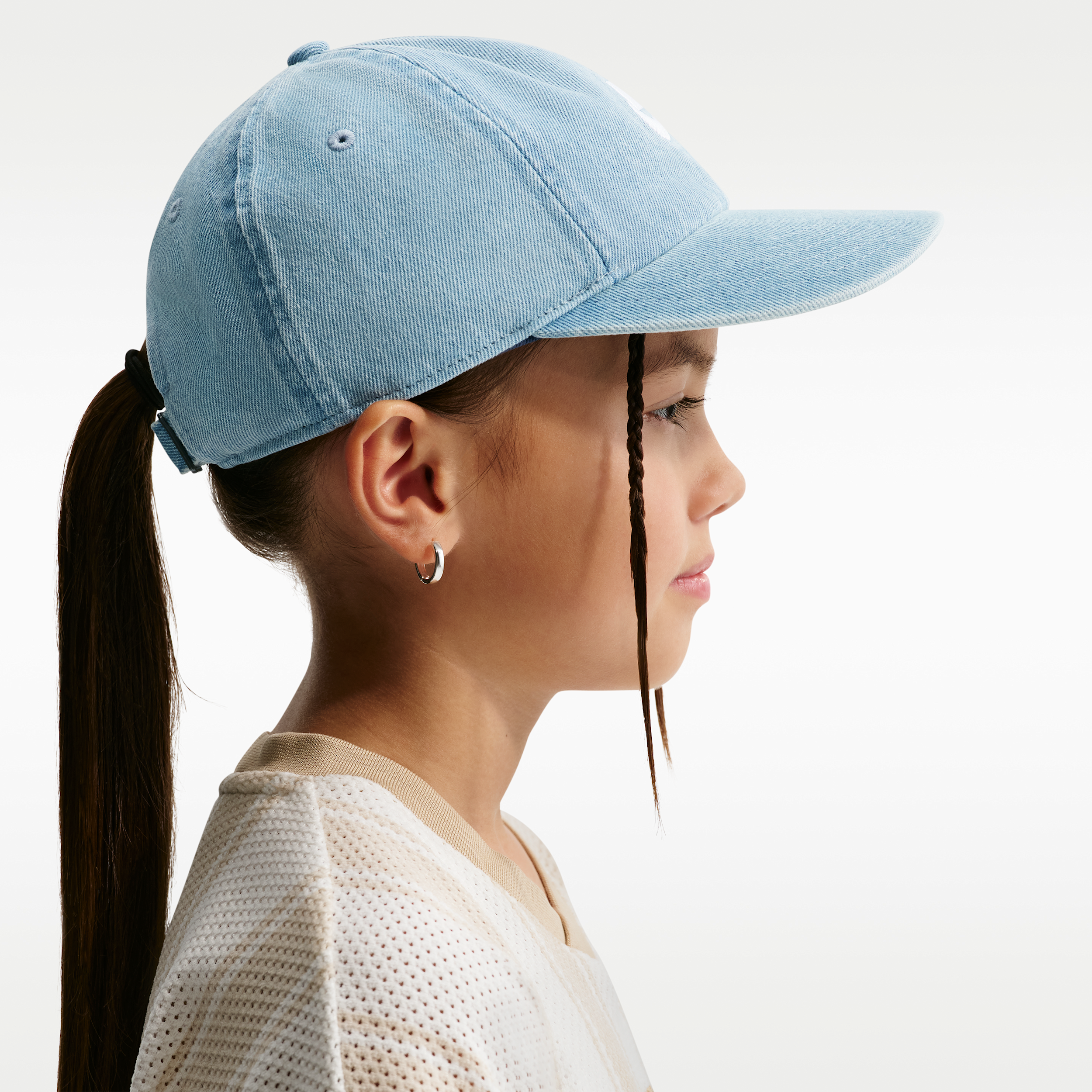 Thumbnail - Nike Club unstrukturierte Denim-Cap (Kinder) - Blau