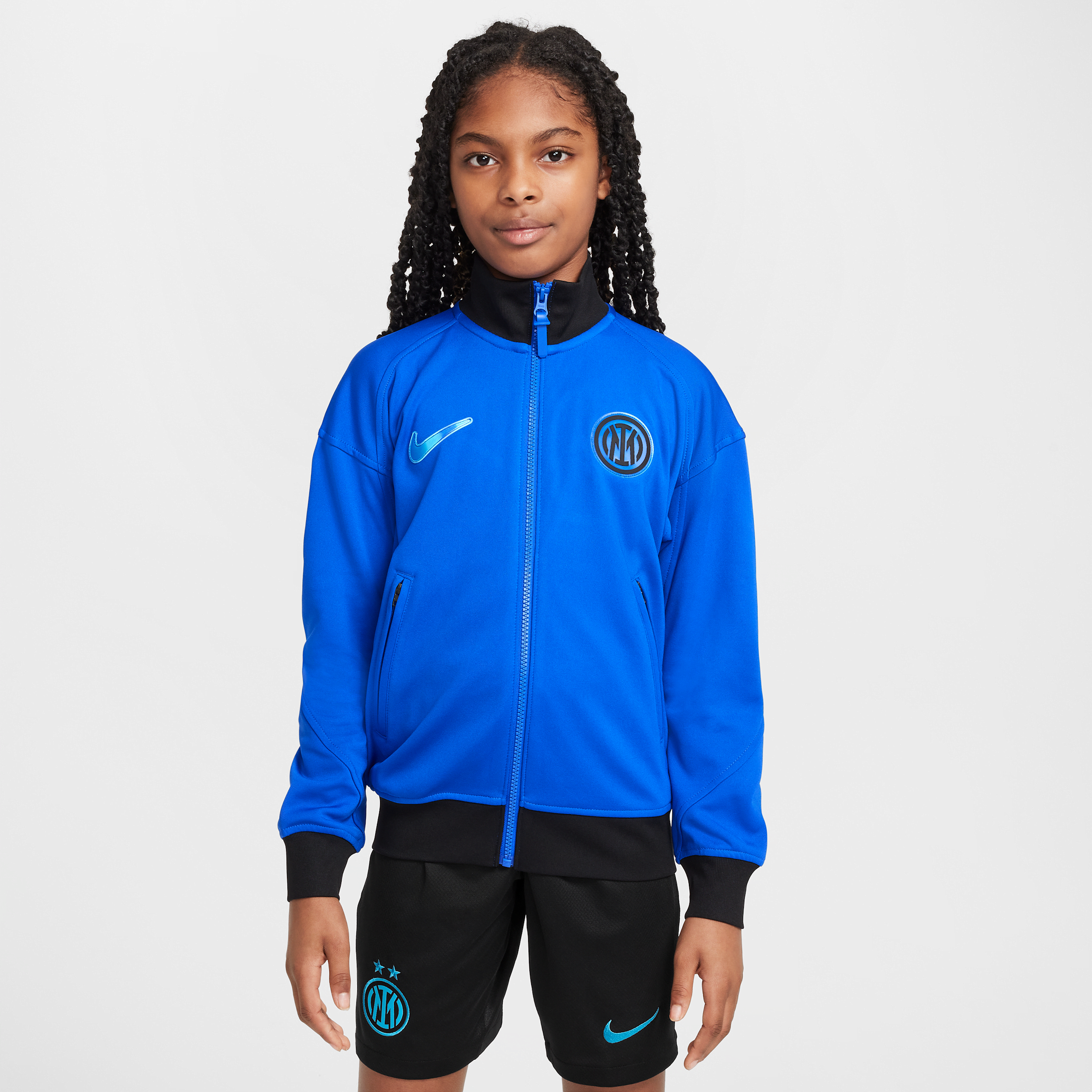 Inter Milan Academy Pro Older Kids Nike Dri-FIT Football Anthem Jacket - Blue - Polyester - 50% Recycled Polyester