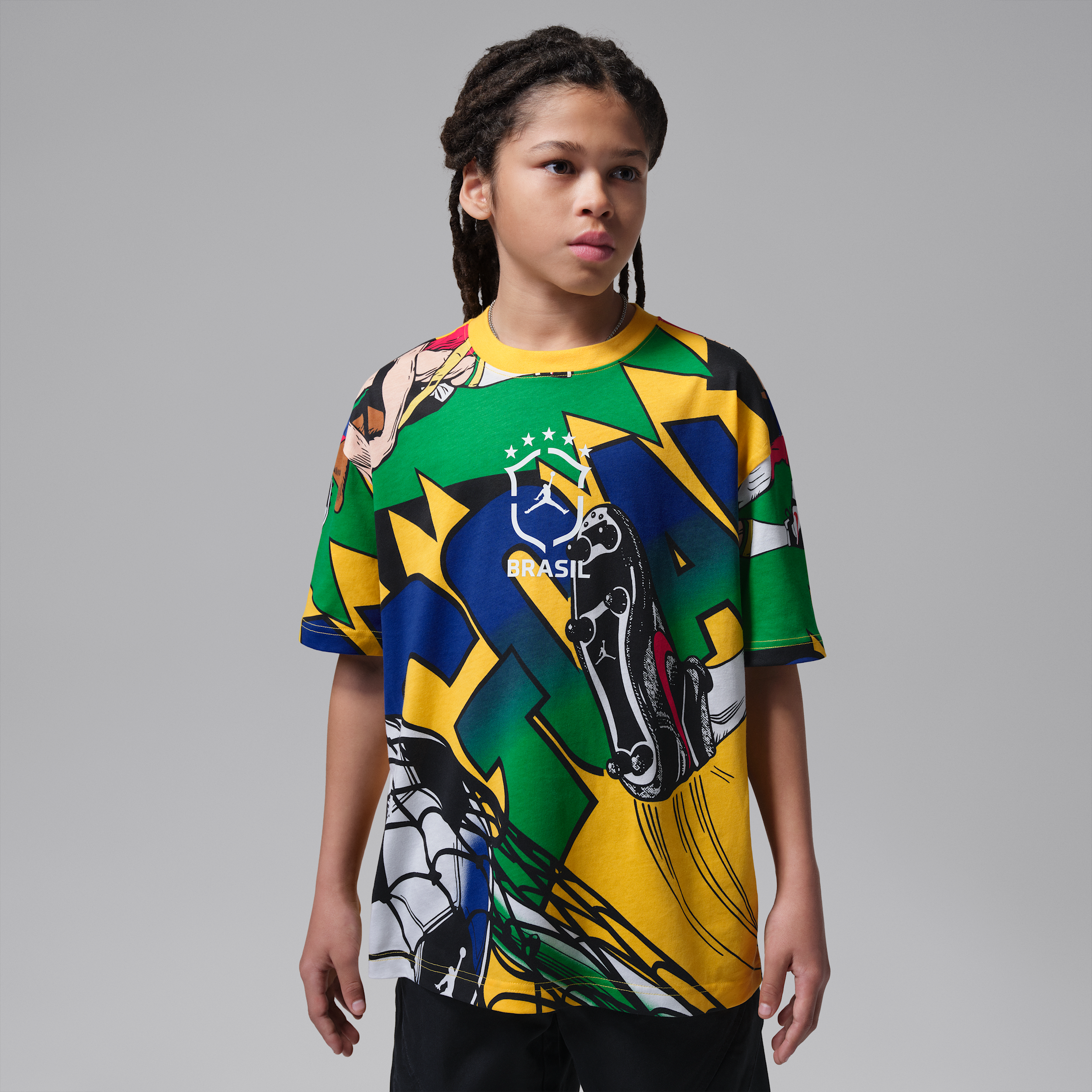 T-shirt boxy Goal Jordan Essentials – Ragazzo/a - Giallo