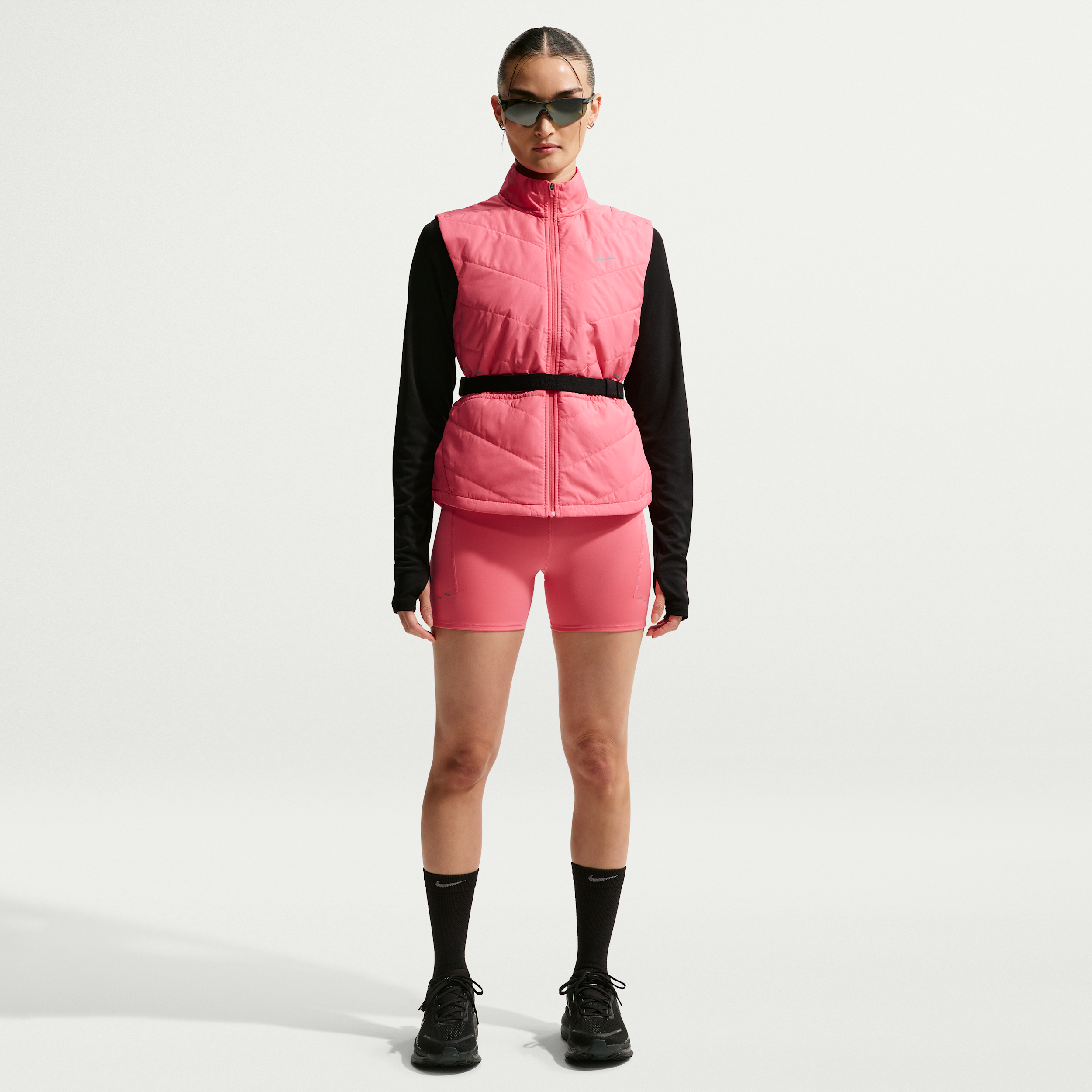 Shorts da running 10 cm aderenti a vita alta con tasche Nike Swift – Donna - Rosa