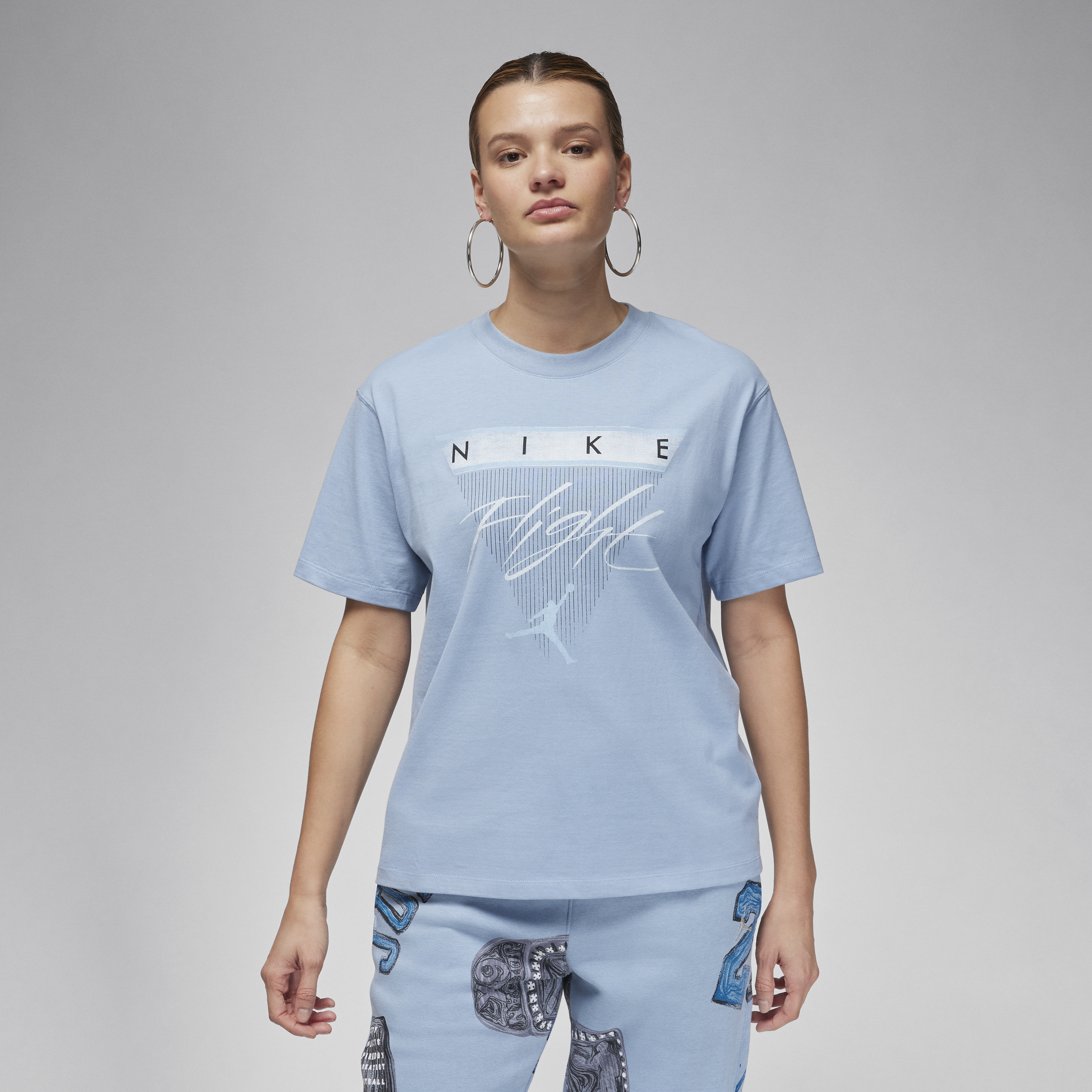 Jordan Flight Heritage T-shirt met graphic voor dames Blauw