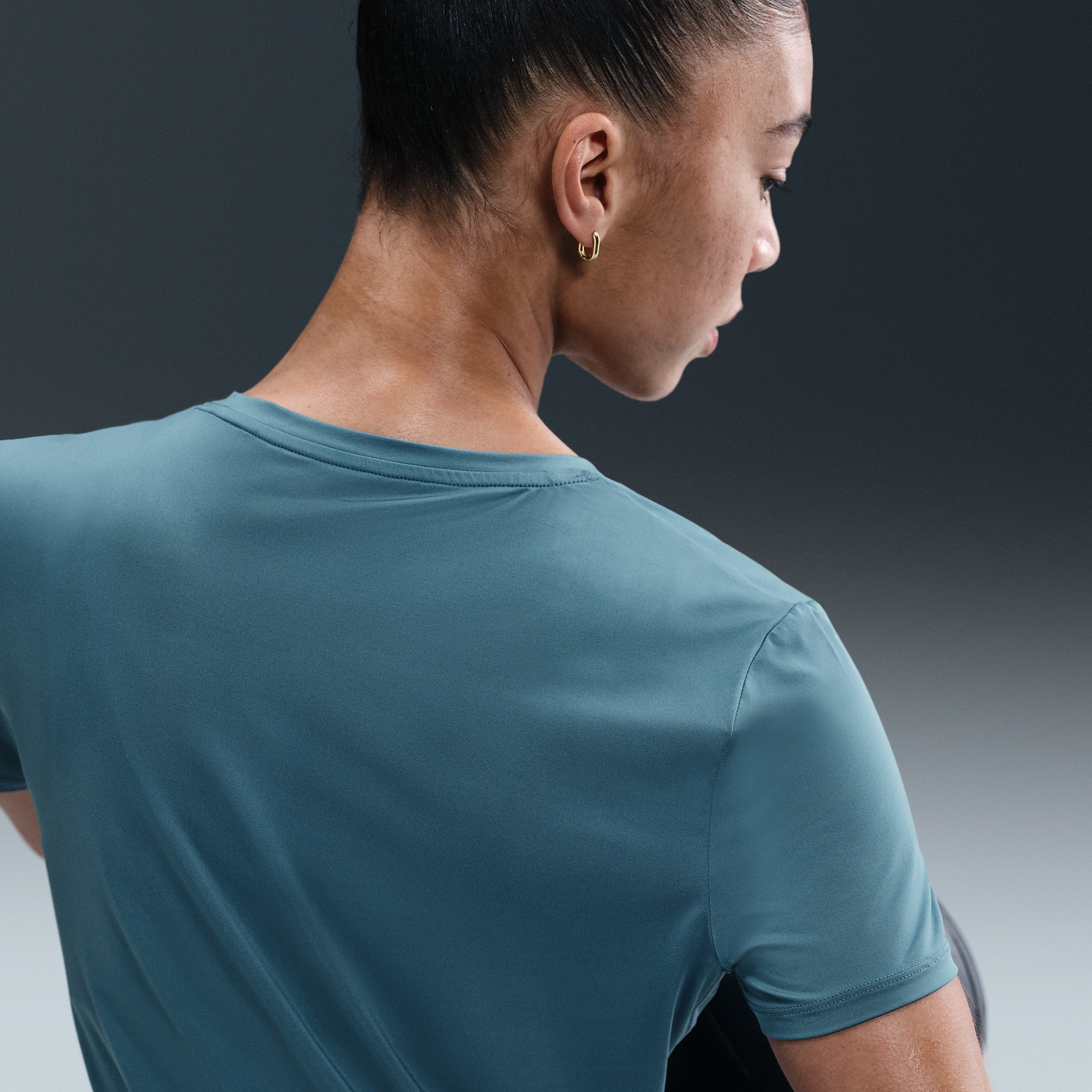 Haut à manches courtes Dri-FIT Nike One Classic pour femme - Bleu