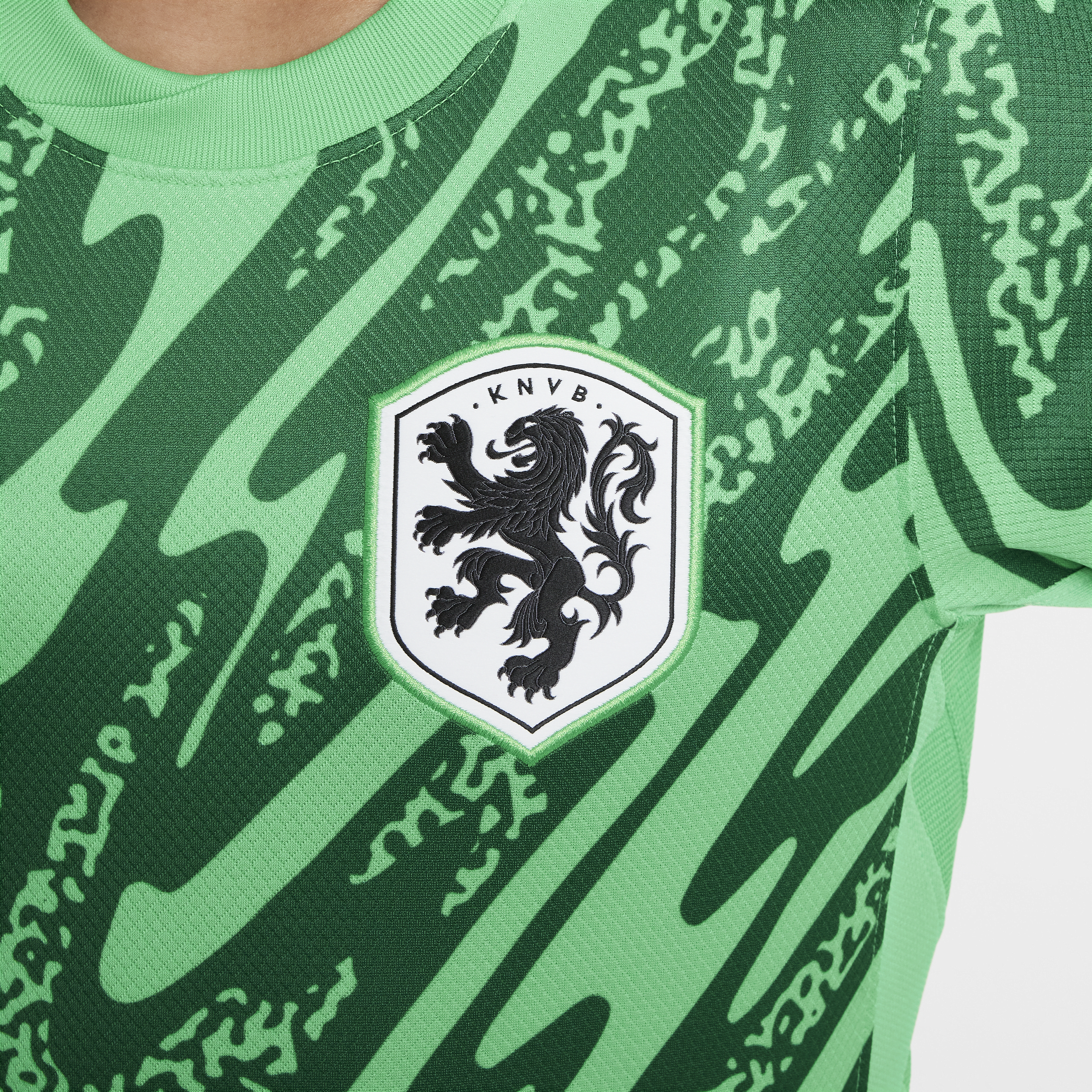 Nike Nederland (herenelftal) 2024 25 Stadium Goalkeeper Dri-FIT replica voetbalshirt voor kids Groen