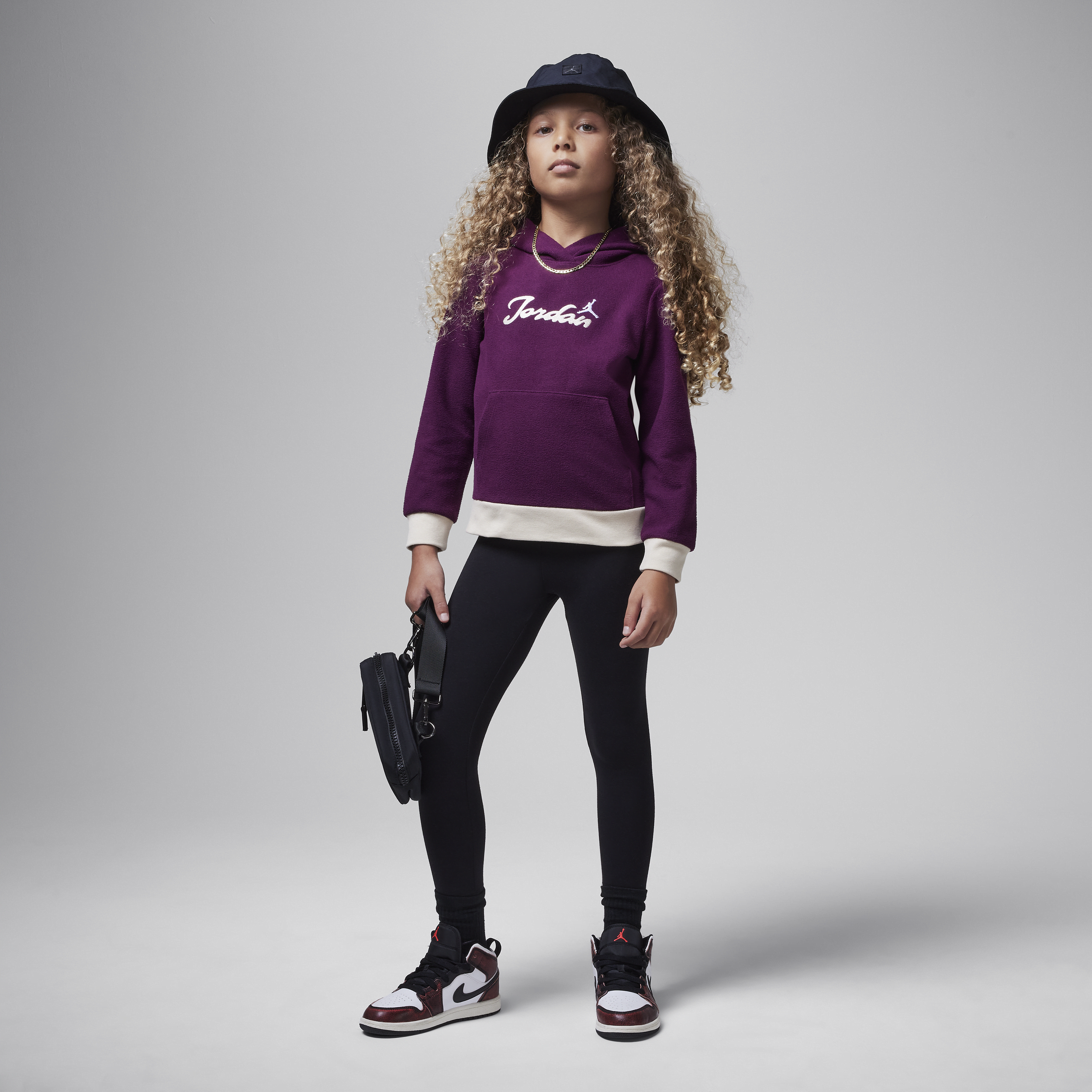 Ensemble deux pièces avec legging Jordan Dri-FIT Meta-Enchantment Cozy pour enfant - Noir