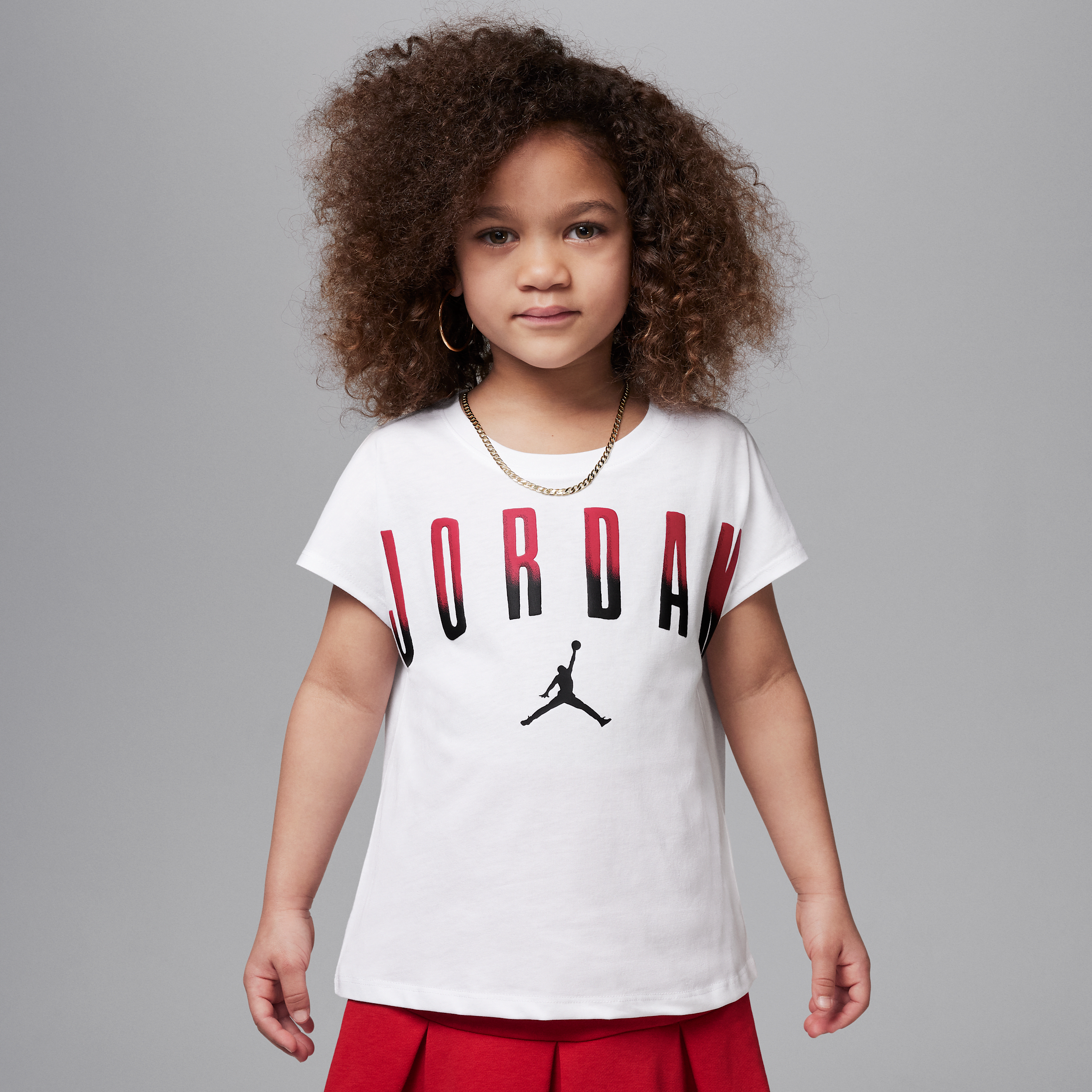 Thumbnail - Jordan 2-teiliges plissiertes Skort-Set (jüngere Kinder) - Rot