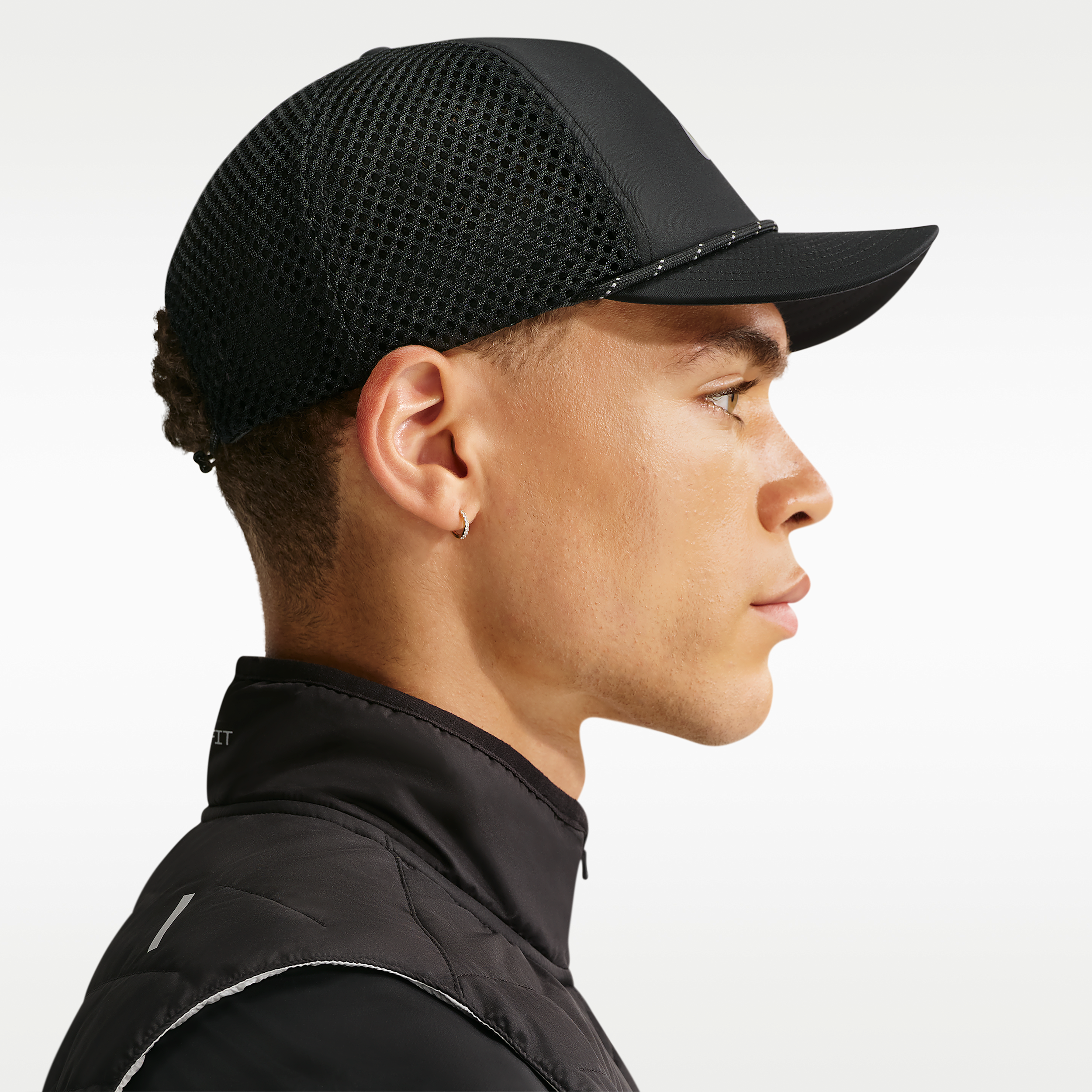 Thumbnail - Nike Pro Dri-FIT unstrukturierte Swoosh Lauf-Cap - Schwarz