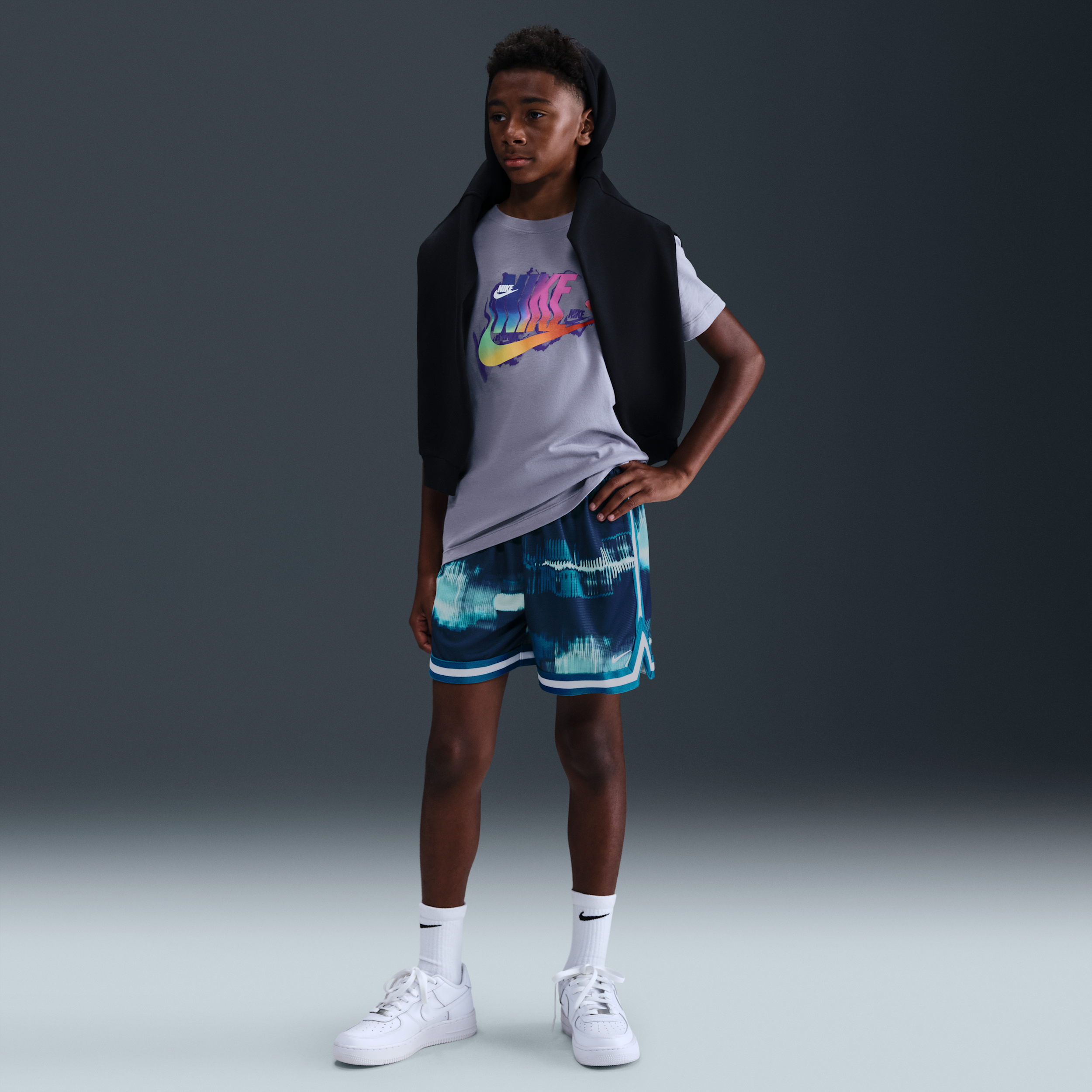 Shorts da basket Dri-FIT 13 cm Nike DNA – Ragazzo - Blu