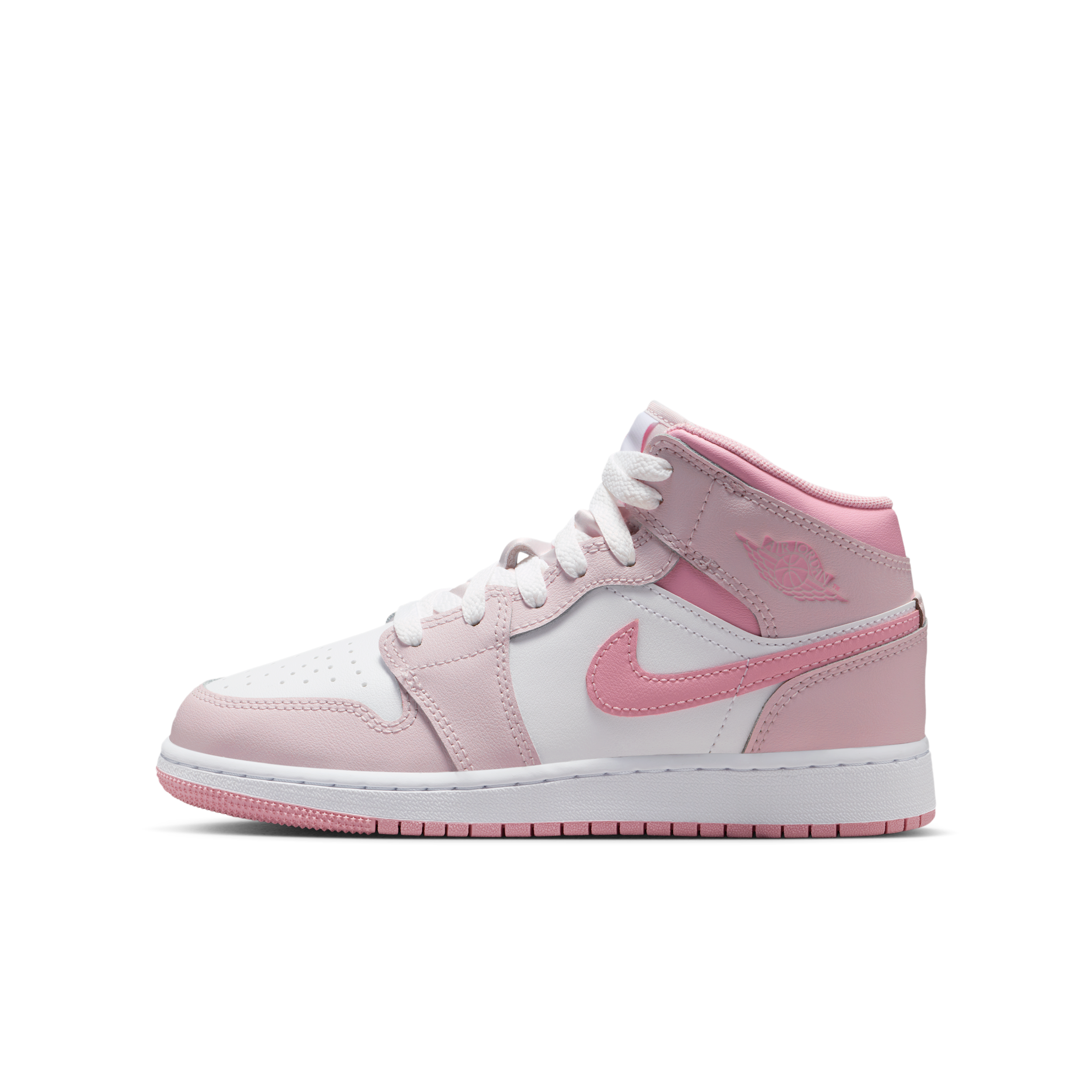Nike Air Jordan 1 Mid Older Kids Shoes - Pink