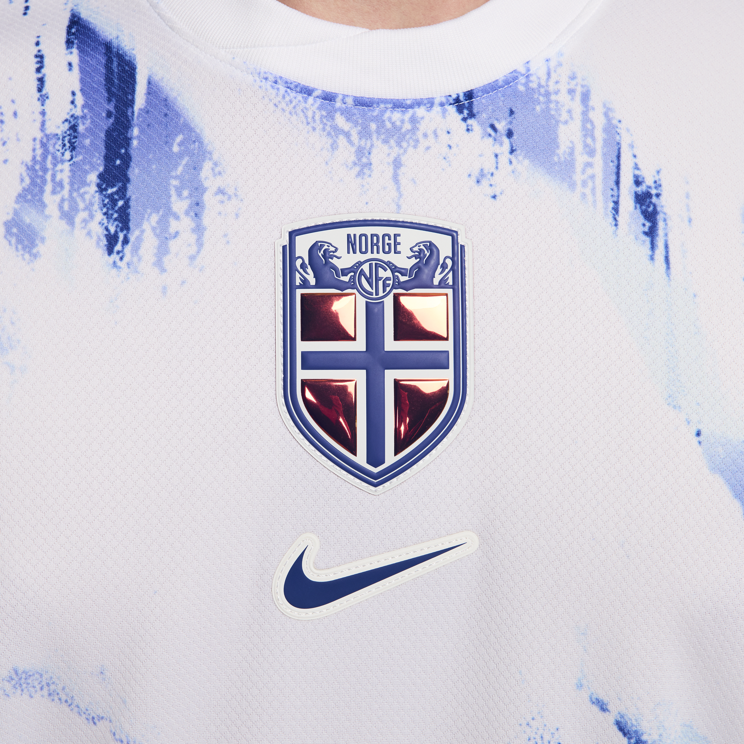 Nike Noorwegen (herenelftal) 2024 25 Stadium Uit Dri-FIT replica voetbalshirt voor heren Wit