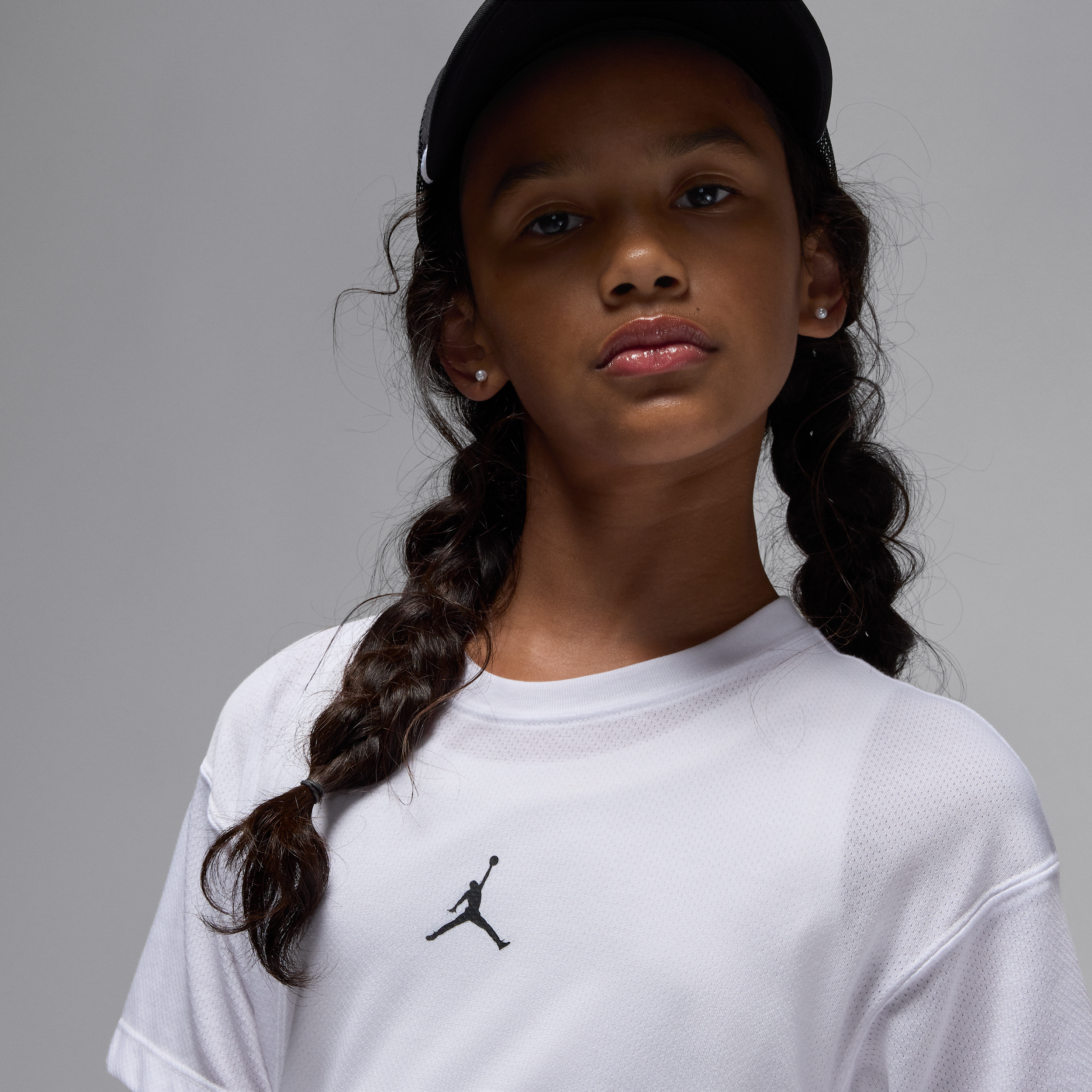 Thumbnail - Jordan Sport Dri-FIT Diamond Kurzarm-Oberteil (ältere Kinder) - Weiß