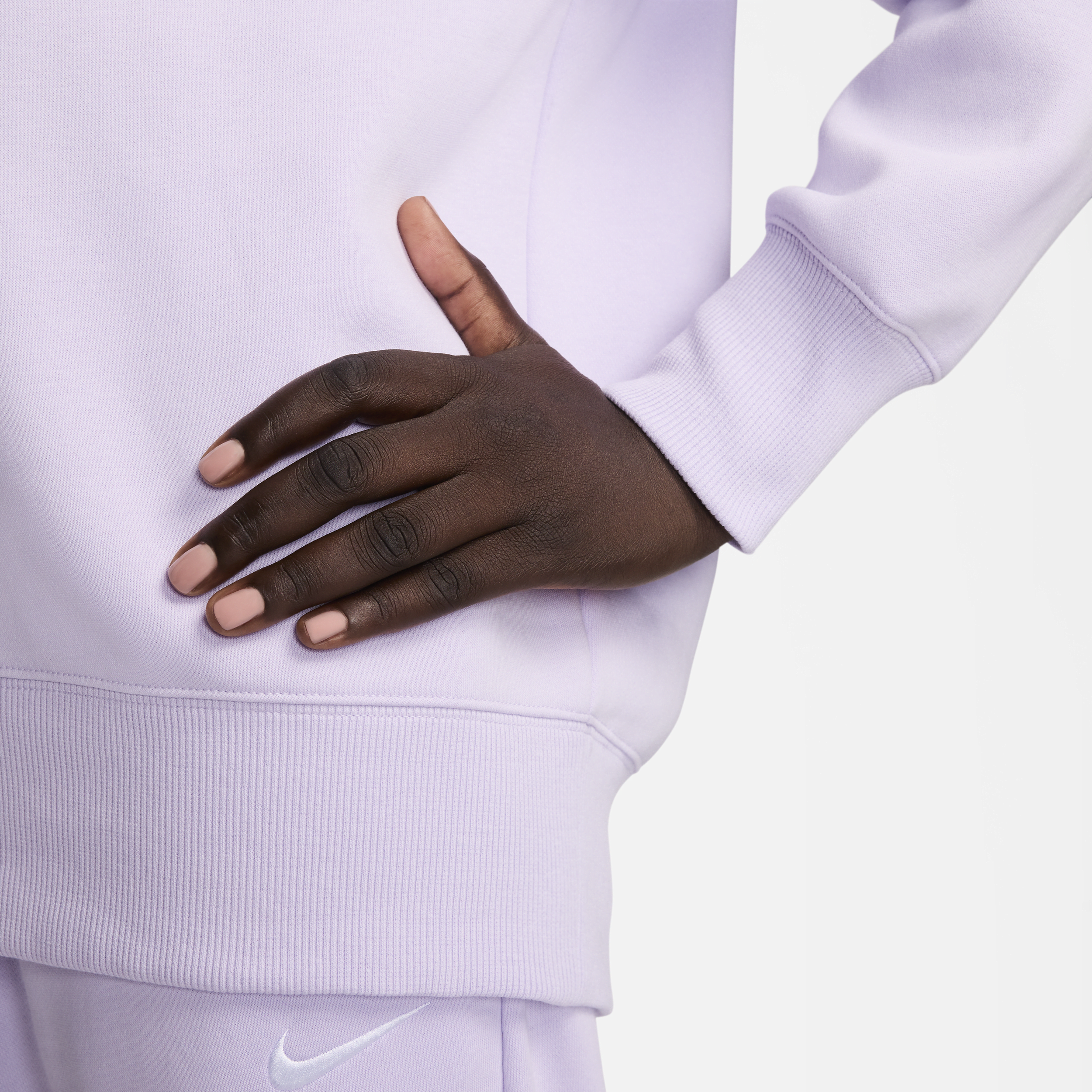 Nike Sportswear Phoenix Fleece Oversized sweatshirt met ronde hals voor dames Paars