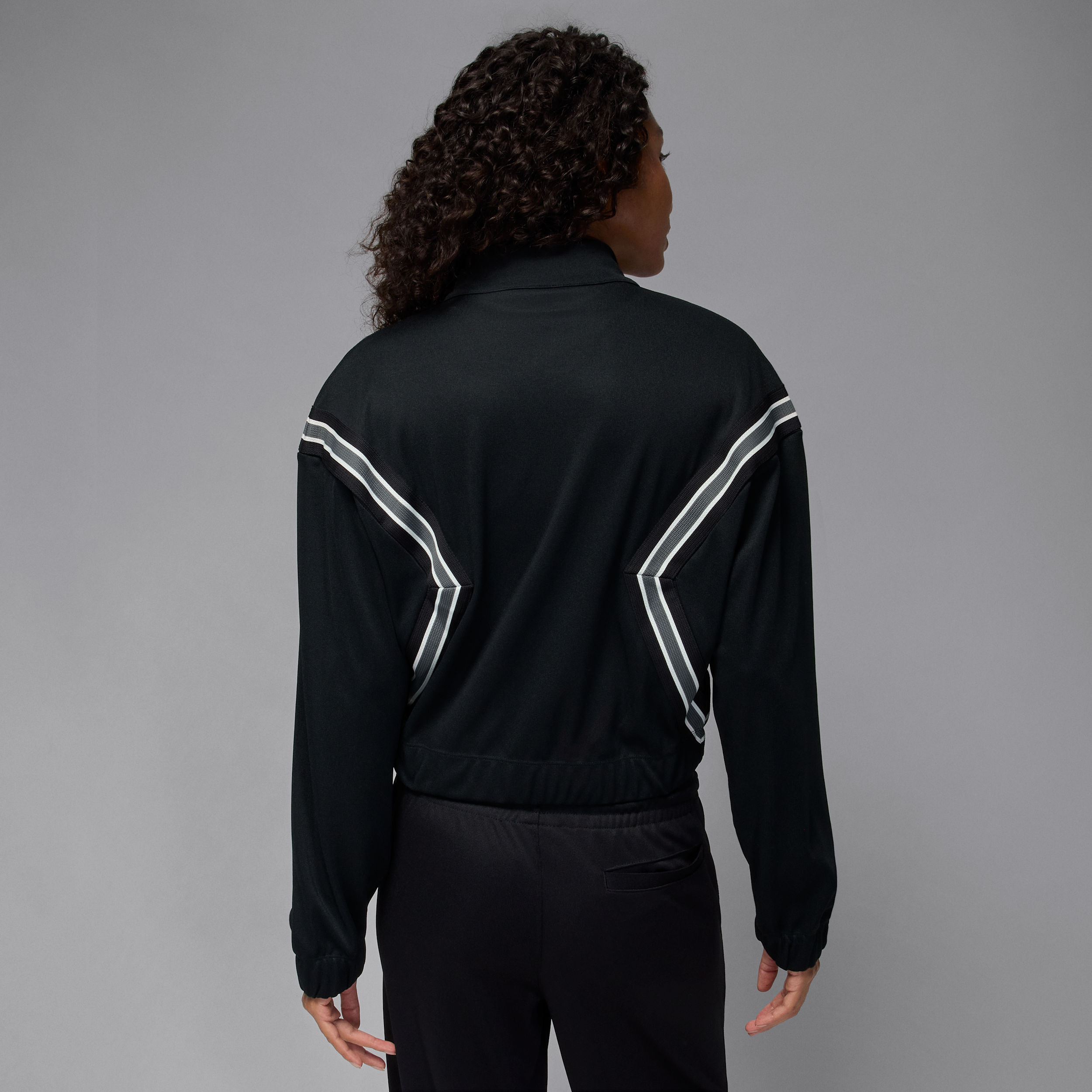 Thumbnail - Jordan Brooklyn Track-Jacket mit durchgehendem Reißverschluss (Damen) - Schwarz