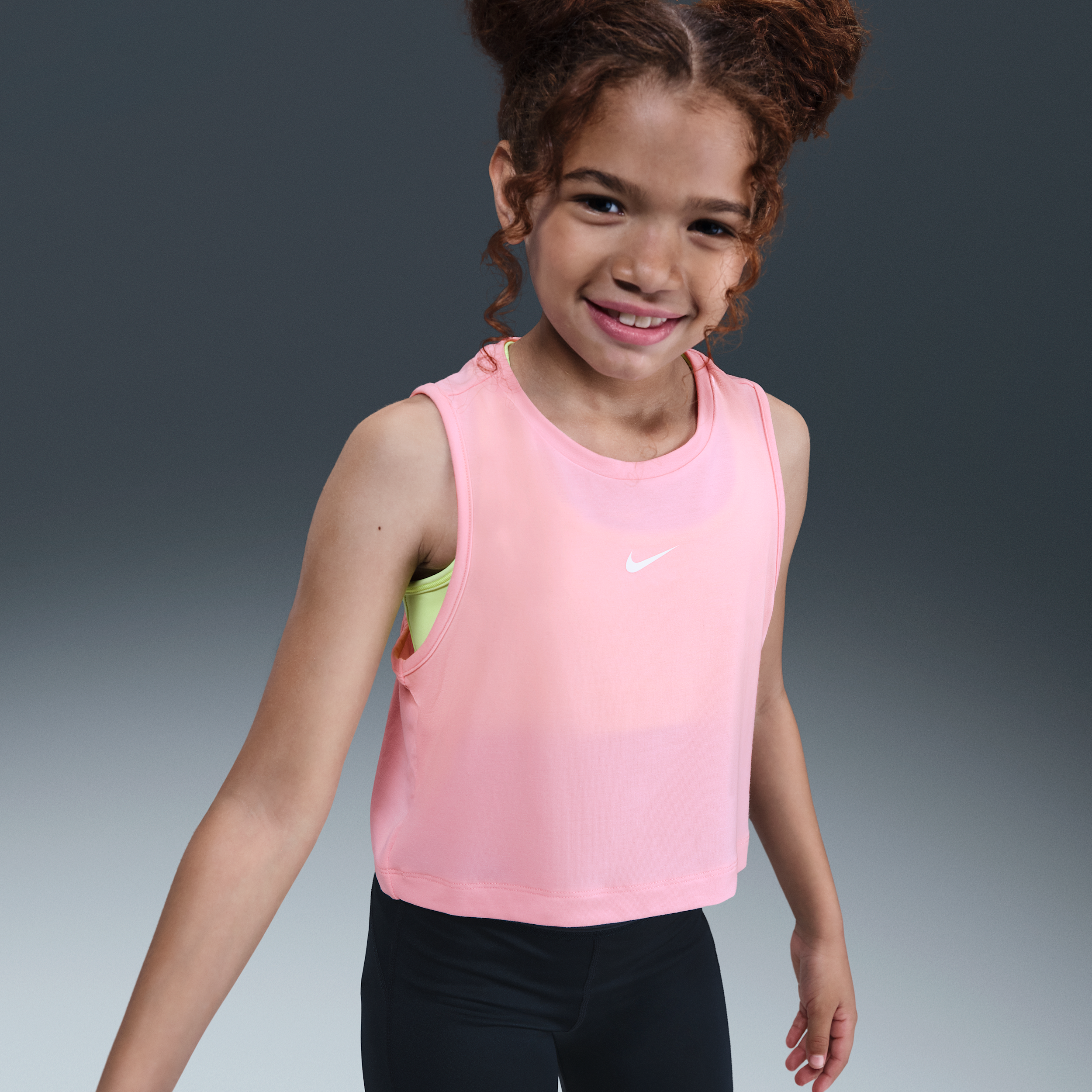 Thumbnail - Nike Pro Dri-FIT Trainings-Tanktop für Mädchen - Pink