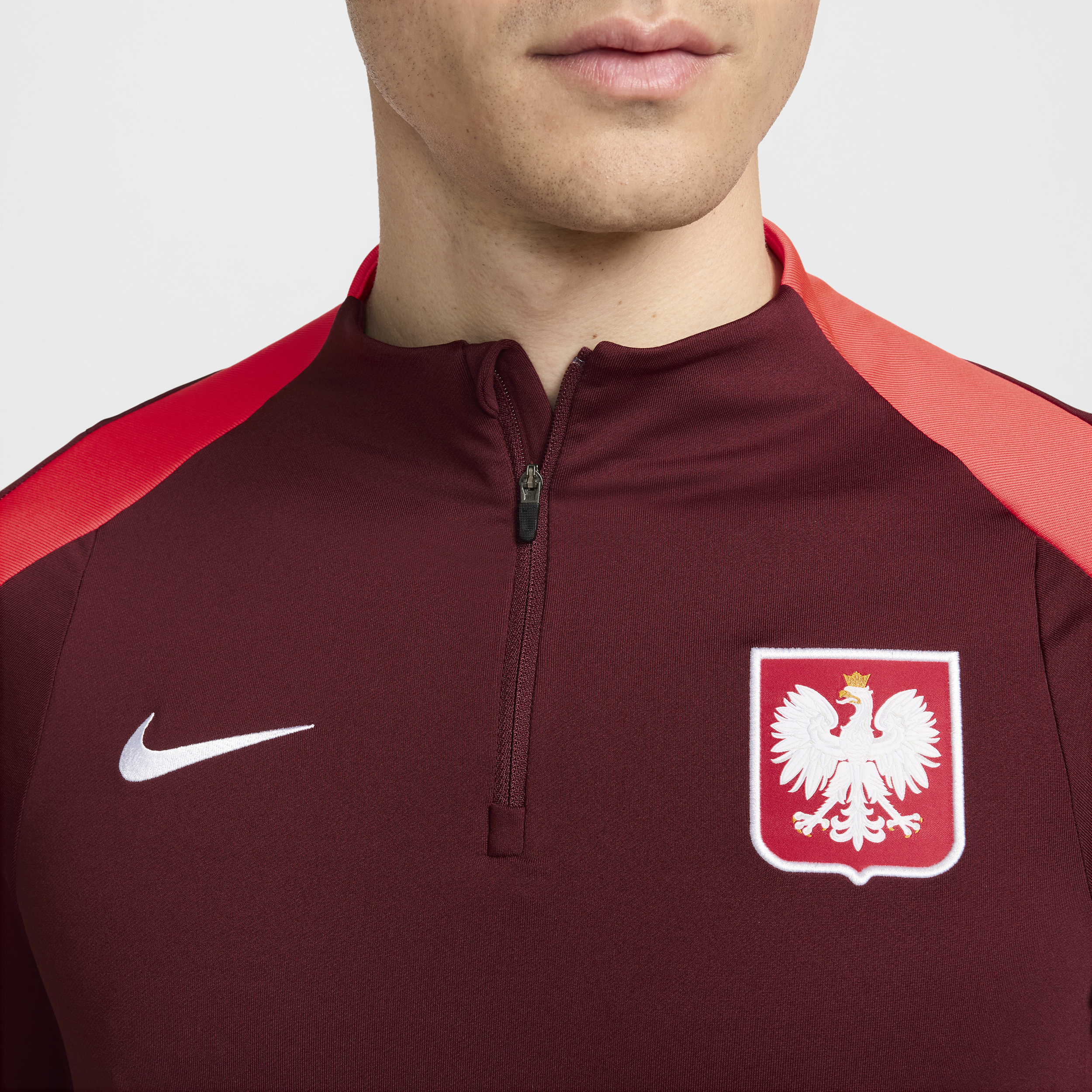 Haut d'entraînement de foot Nike Dri-FIT Pologne Strike pour homme - Rouge