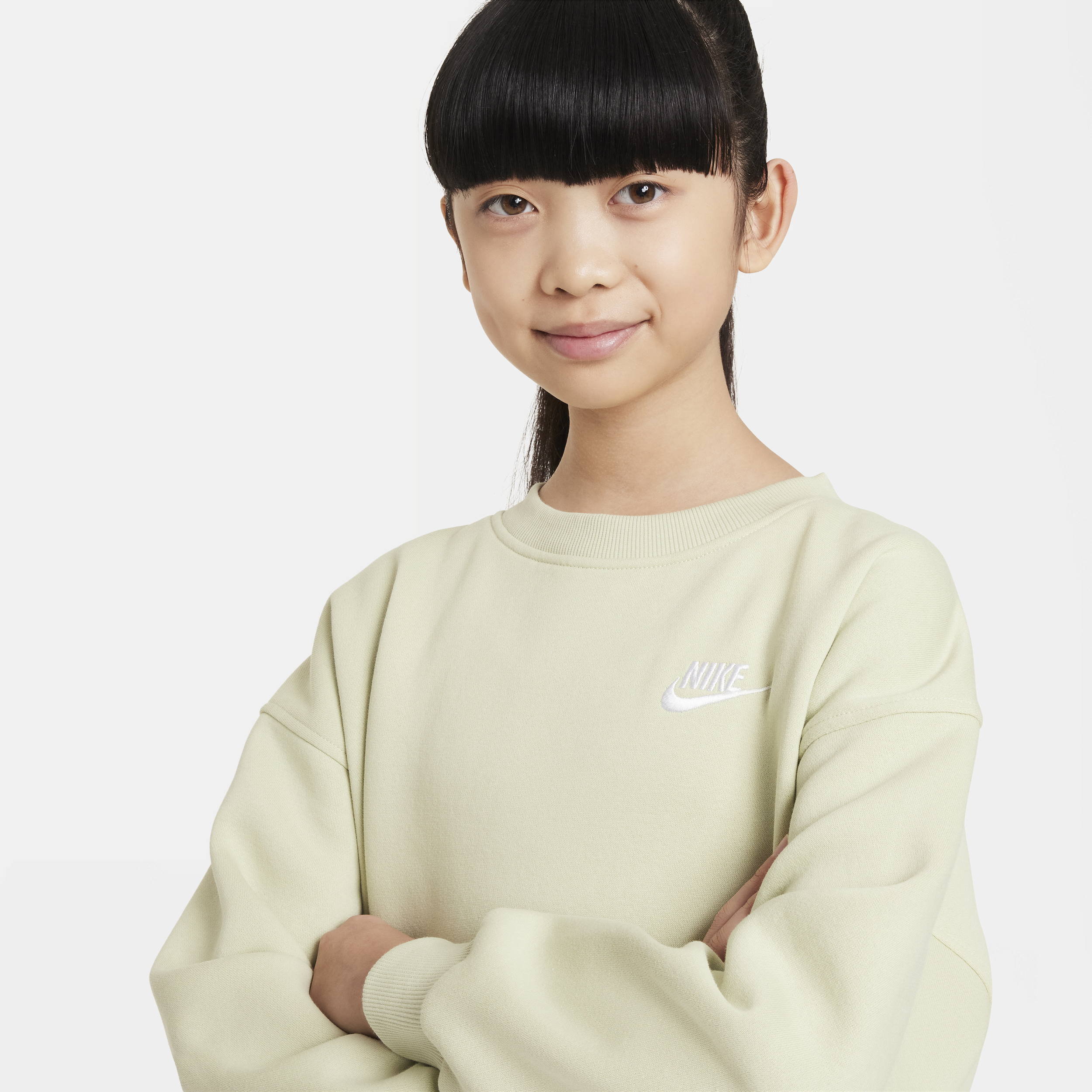 Nike Sportswear Club Fleece oversized sweatshirt voor meisjes Groen
