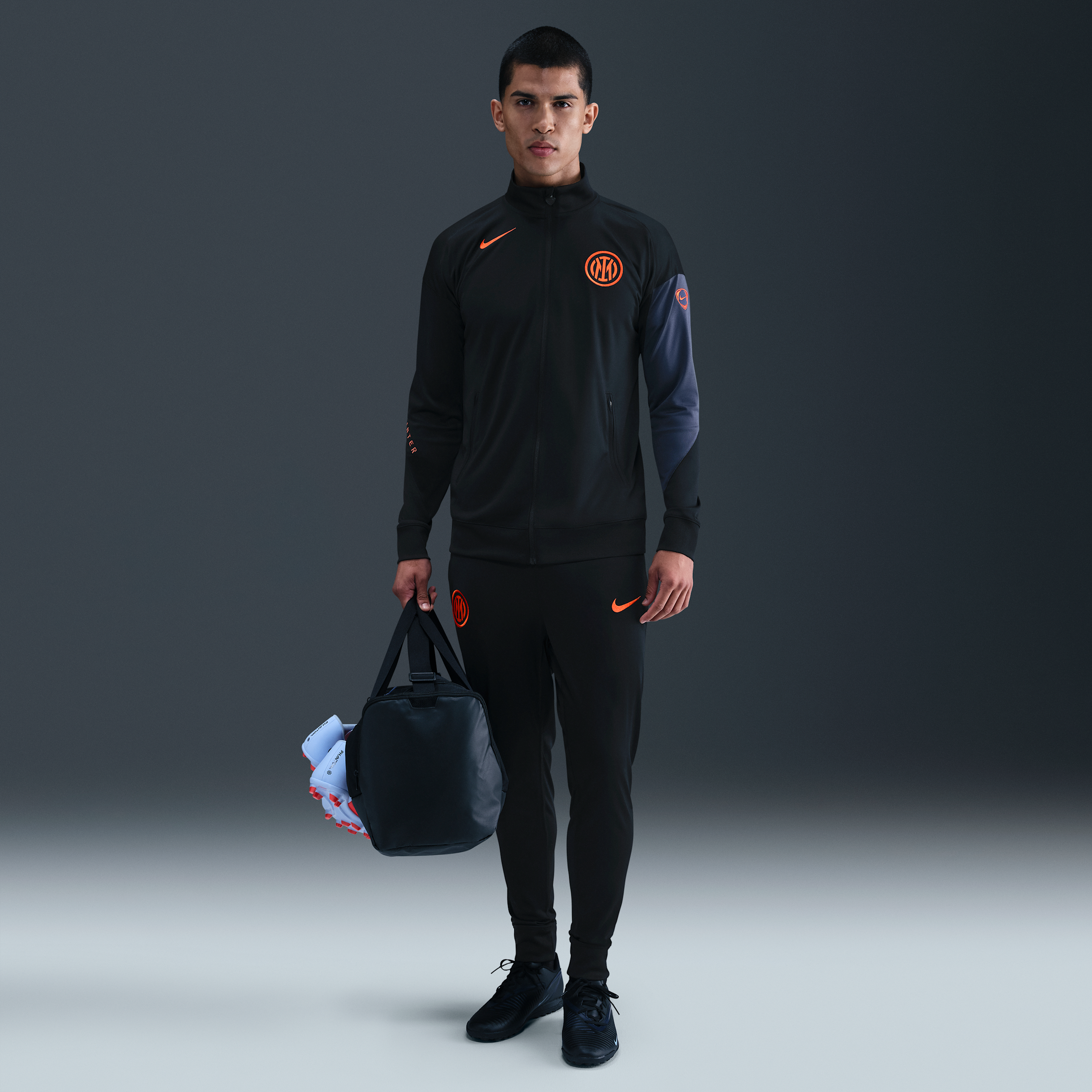 Inter Milan Strike Third Mens Nike Dri-FIT Total 90 Football Knit Tracksuit - Black - Polyester