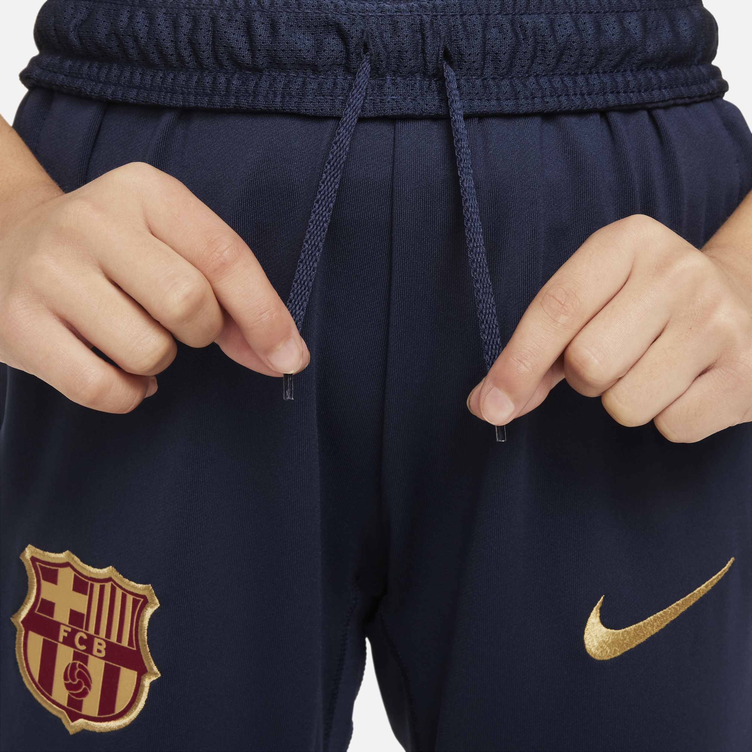Nike FC Barcelona Strike Dri-FIT voetbalbroek voor kids Blauw