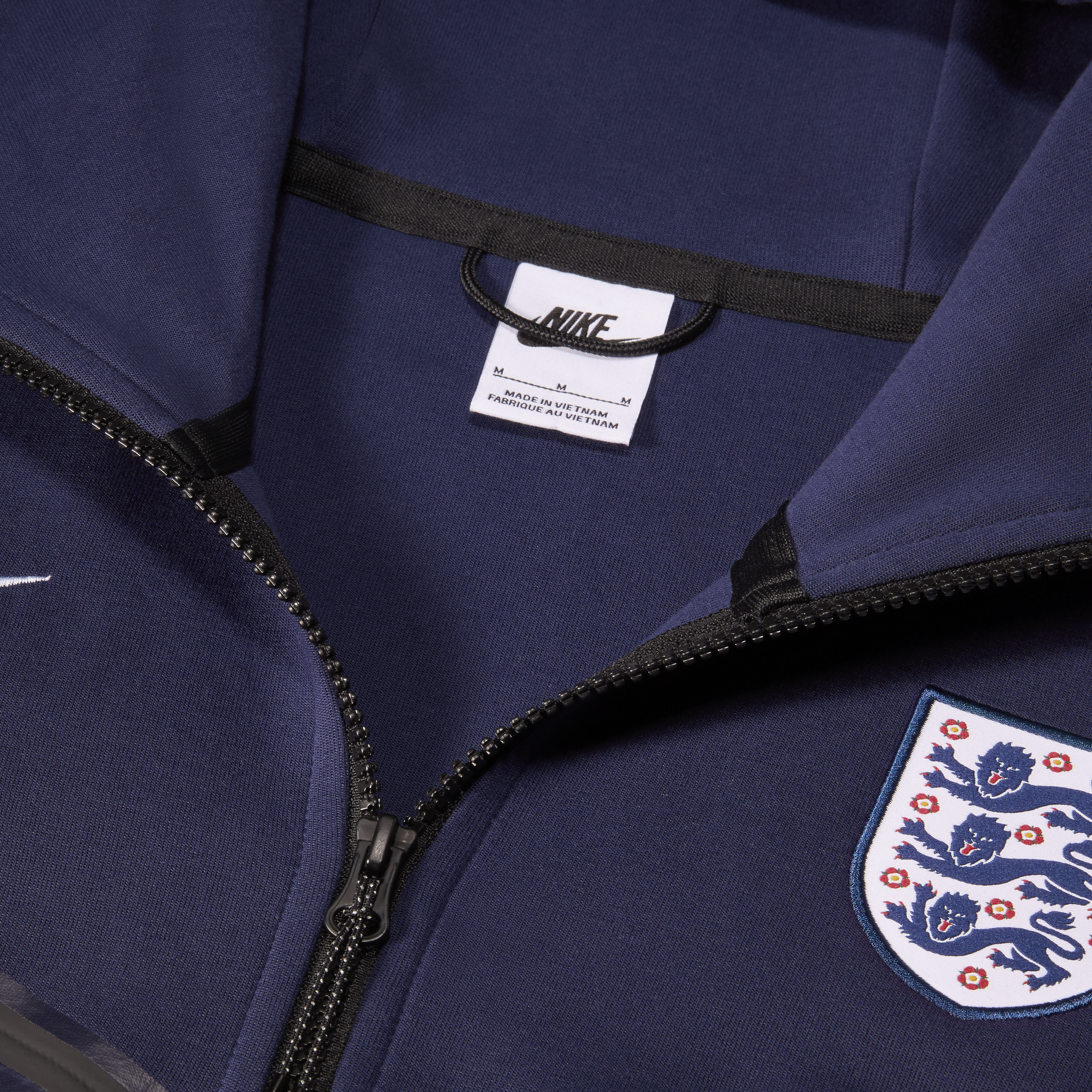 Nike Engeland Tech Fleece Windrunner voetbalhoodie met rits over de hele lengte voor heren Paars