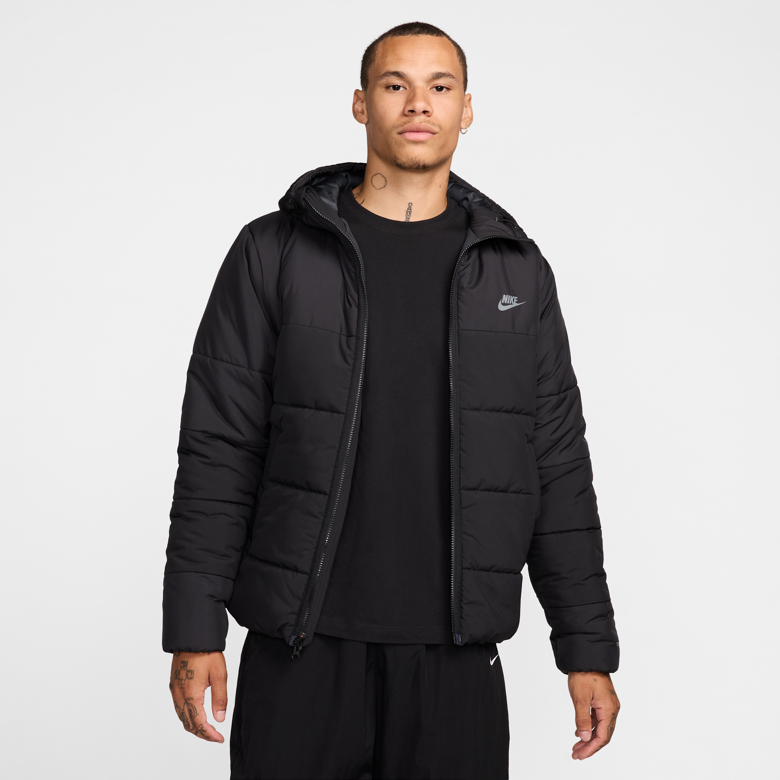 Nike Sportswear Mens Synthetic-Fill Jacket - Black - Polyester