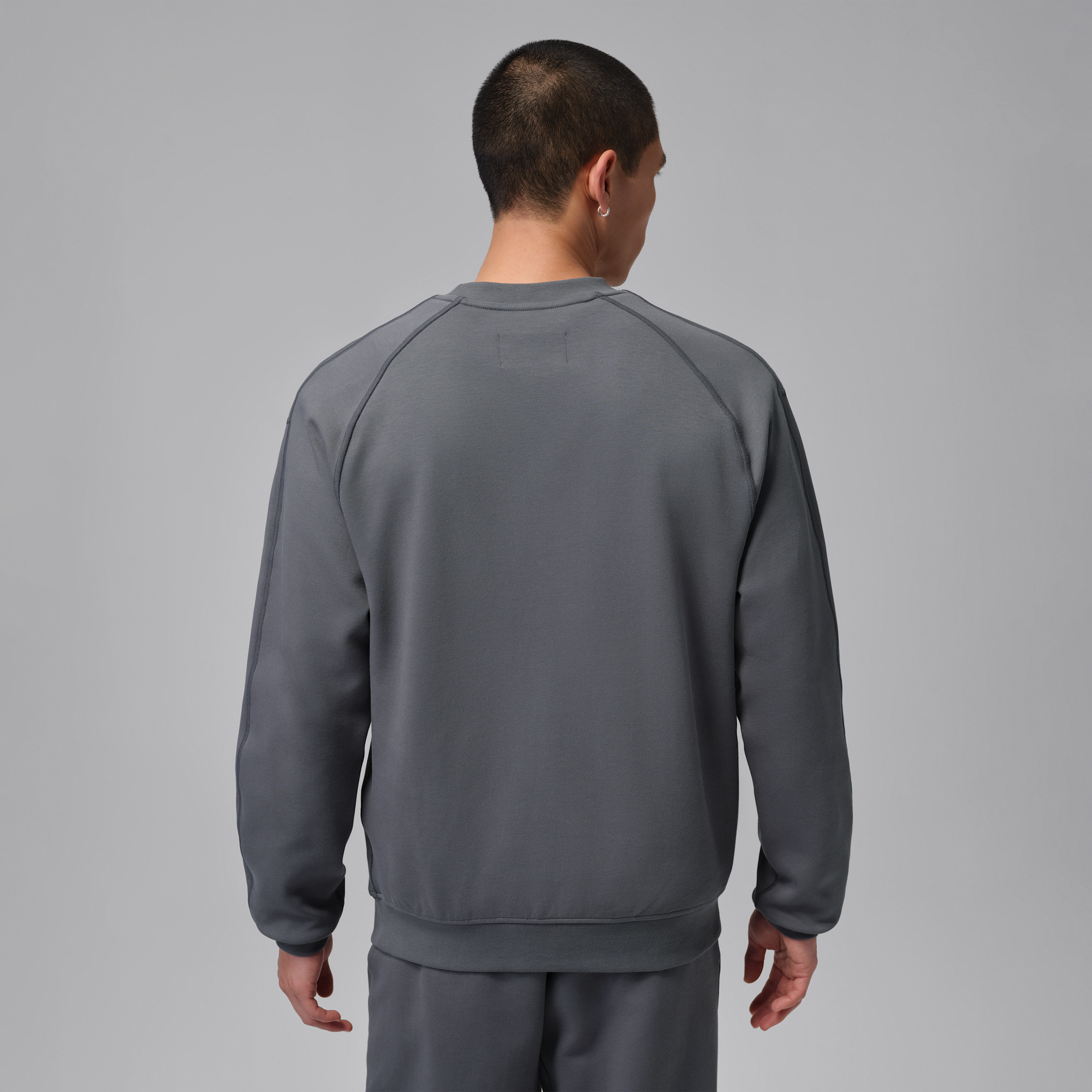 Thumbnail - Paris Saint-Germain Hoop Fleece Rundhals-Sweatshirt (Herren) - Grau