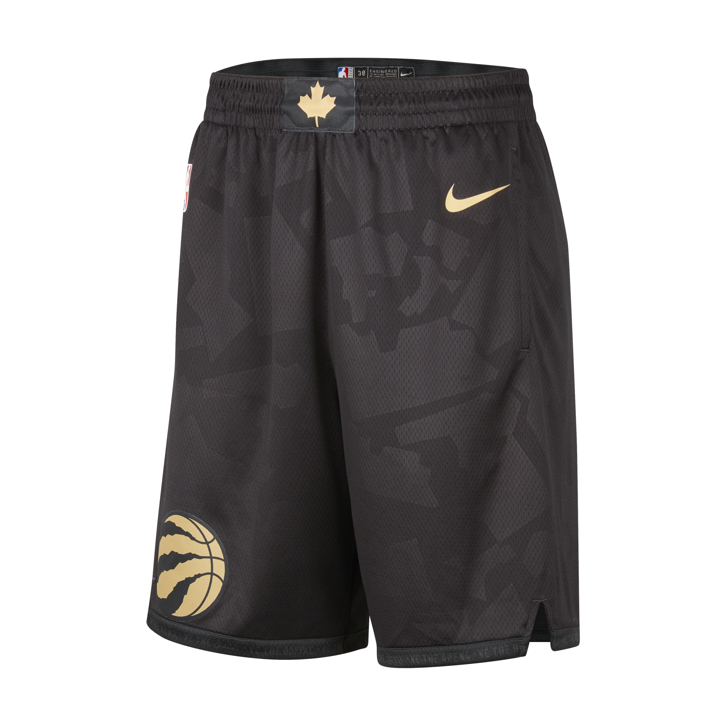 Toronto Raptors City Edition Nike Dri-FIT NBA Swingman-shorts til mænd - sort